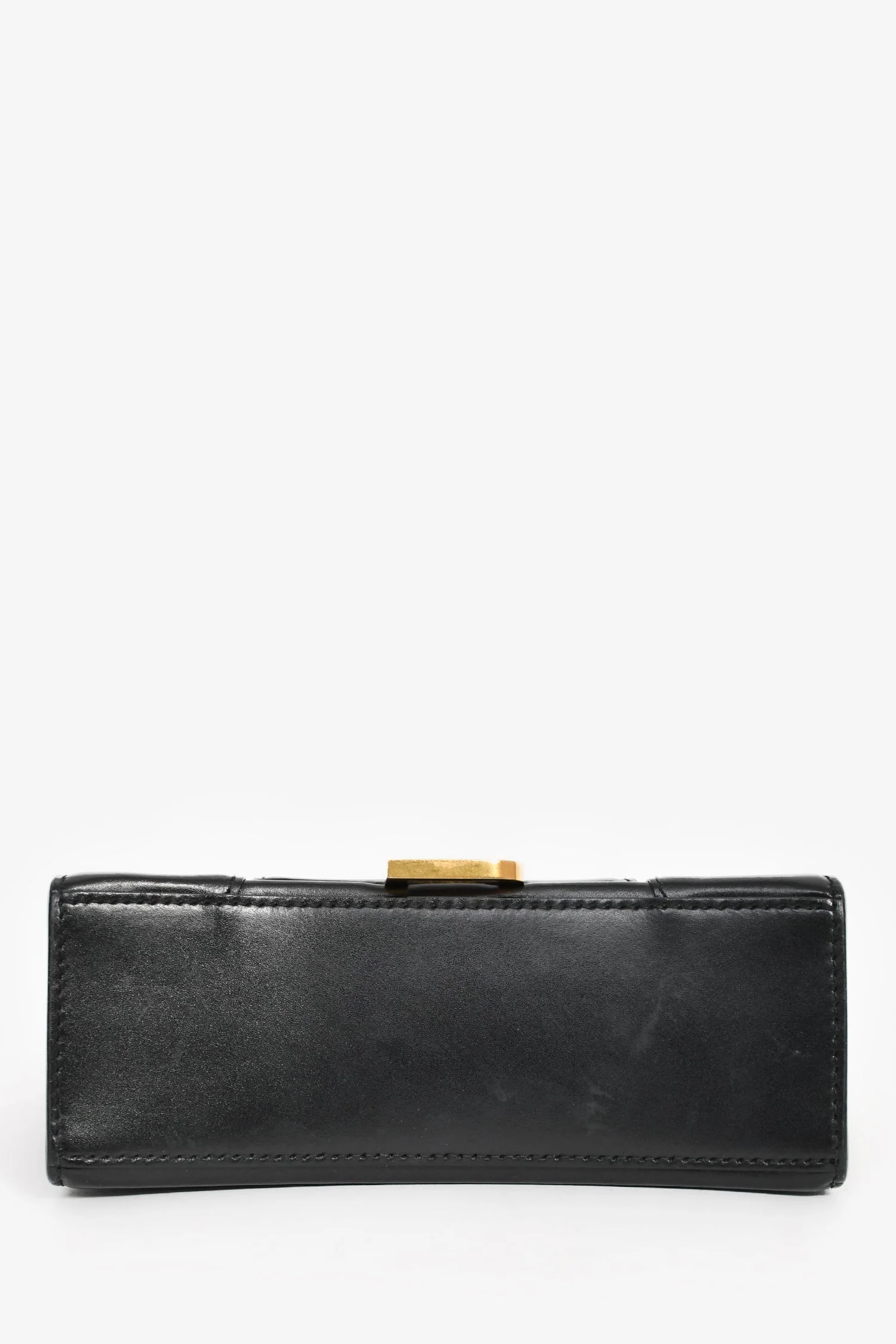 Balenciaga Black Leather Small Hourglass Bag with Strap - Image 5