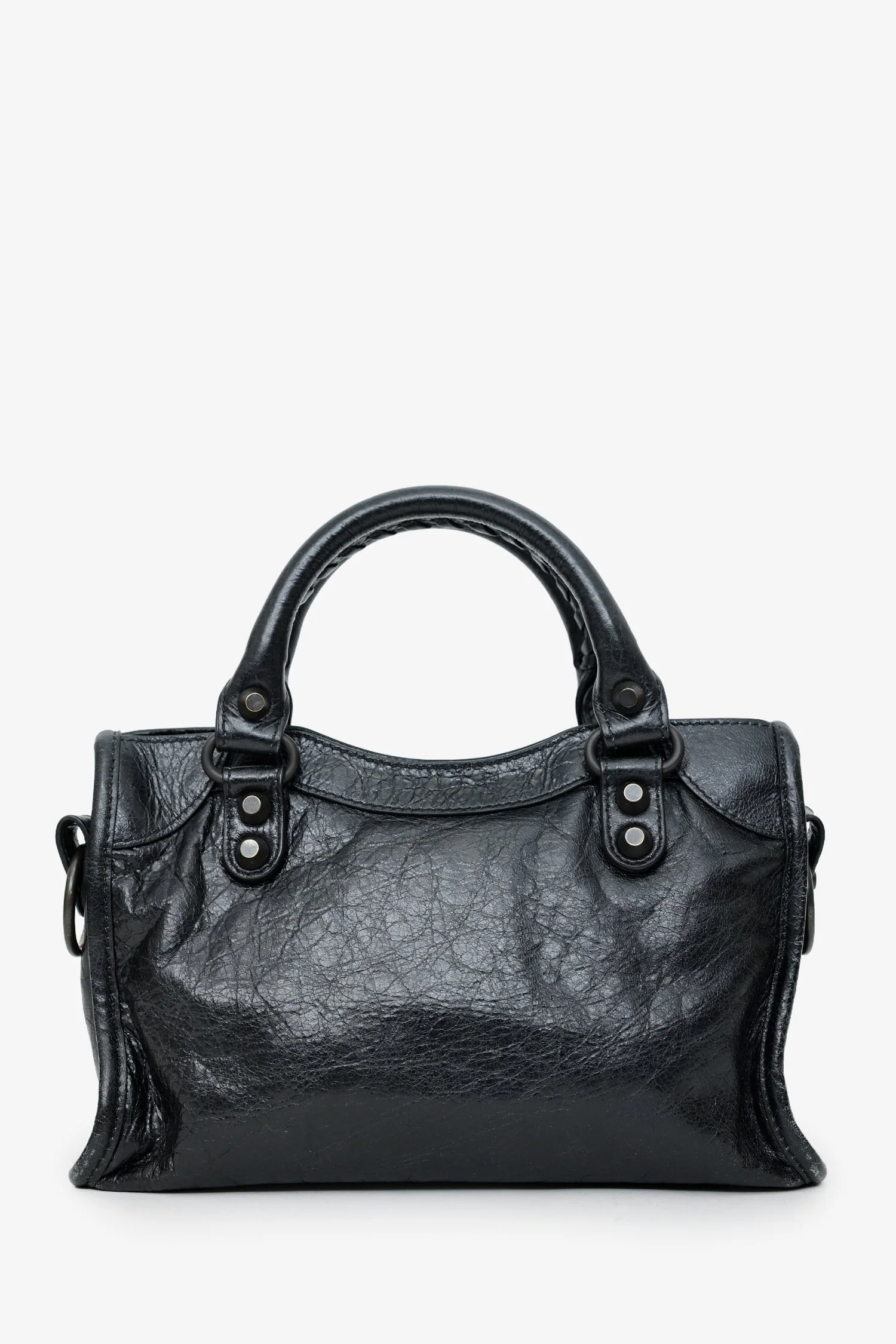 Balenciaga Black Leather With Brass Hardware Le City Mini Bag - Image 2