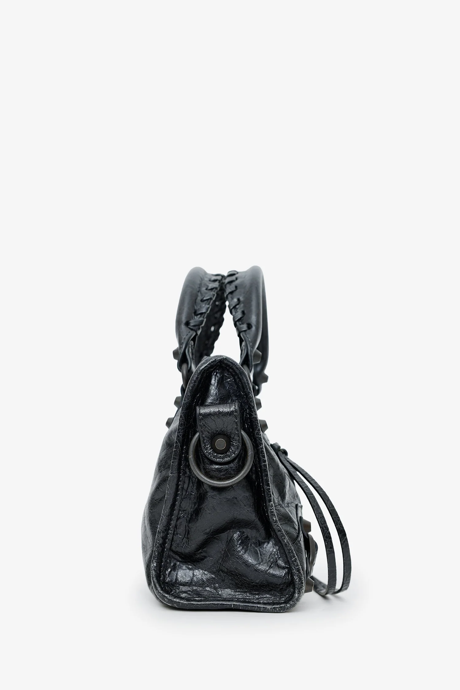 Balenciaga Black Leather With Brass Hardware Le City Mini Bag - Image 3
