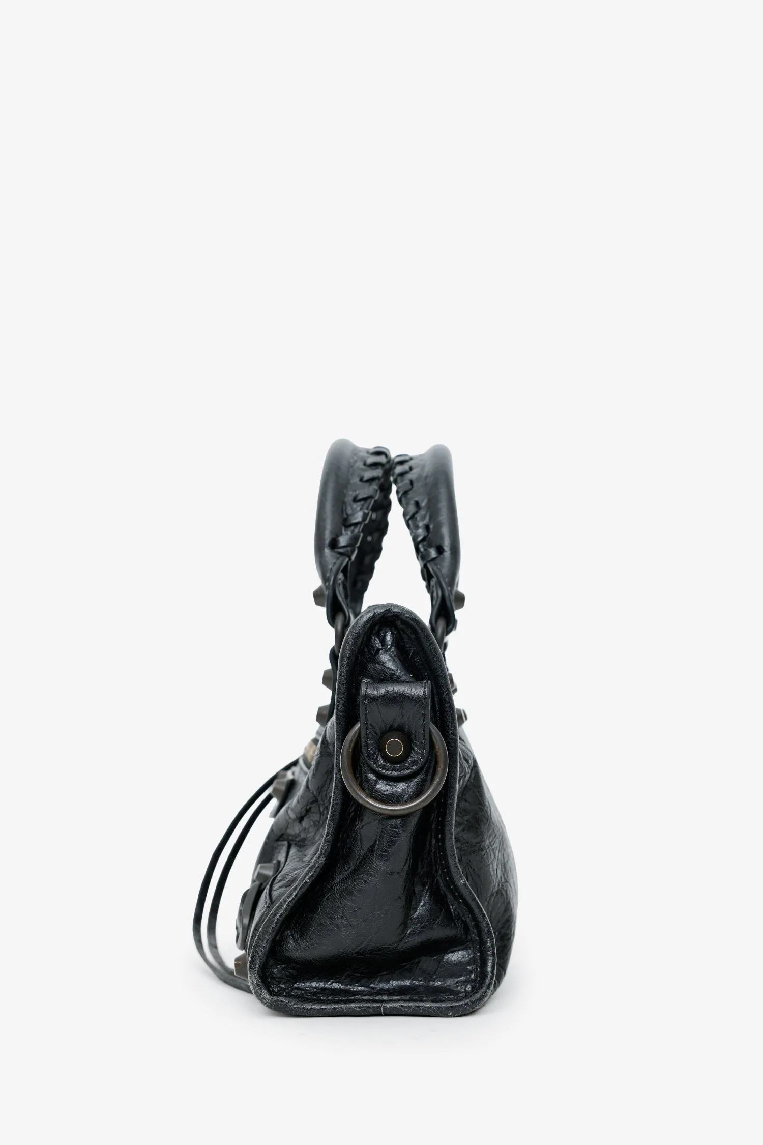Balenciaga Black Leather With Brass Hardware Le City Mini Bag - Image 4