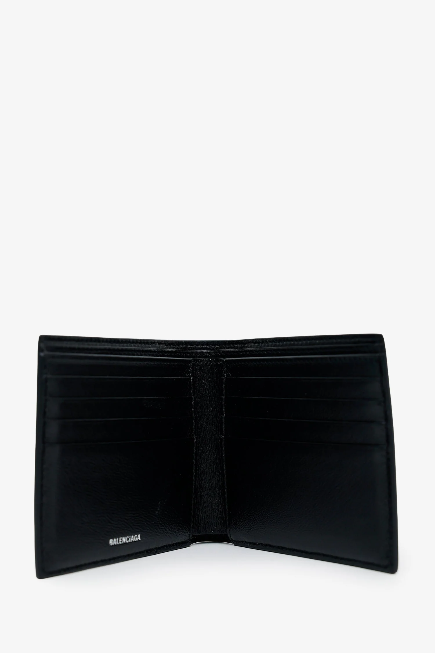 Balenciaga Black Logo-Print Cross Billfold Wallet - Image 6