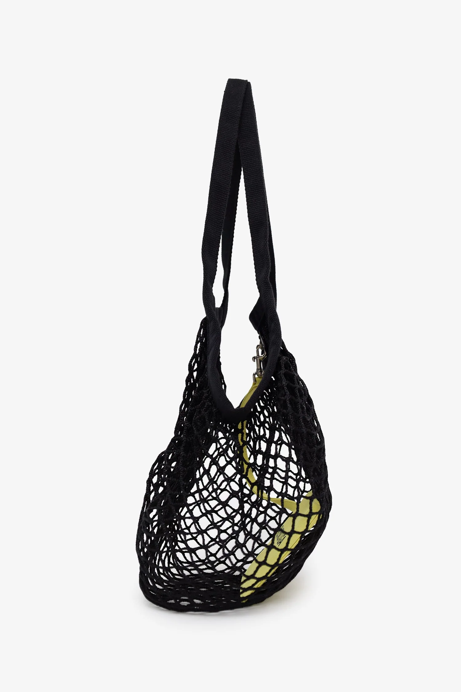 Balenciaga Black Mesh/Knit Shoulder Bag With Pouch - Image 4