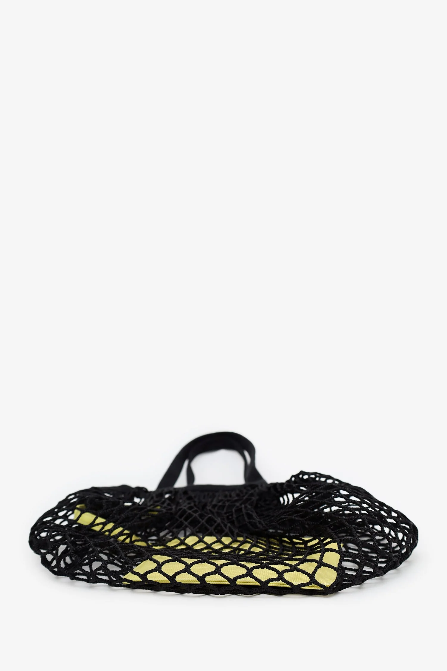Balenciaga Black Mesh/Knit Shoulder Bag With Pouch - Image 5