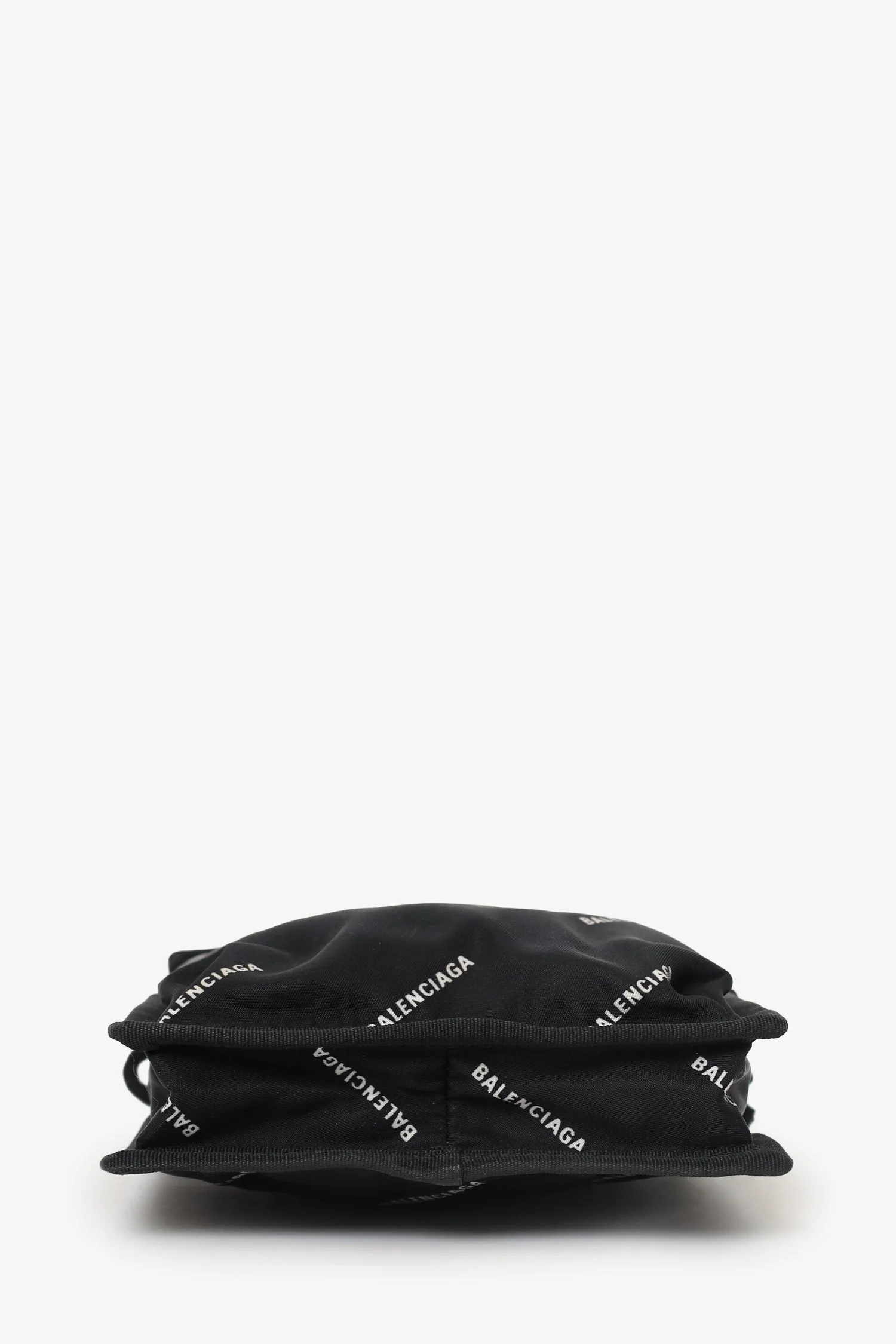 Balenciaga Black Nylon All Over Logo Small Explorer Pouch - Image 5