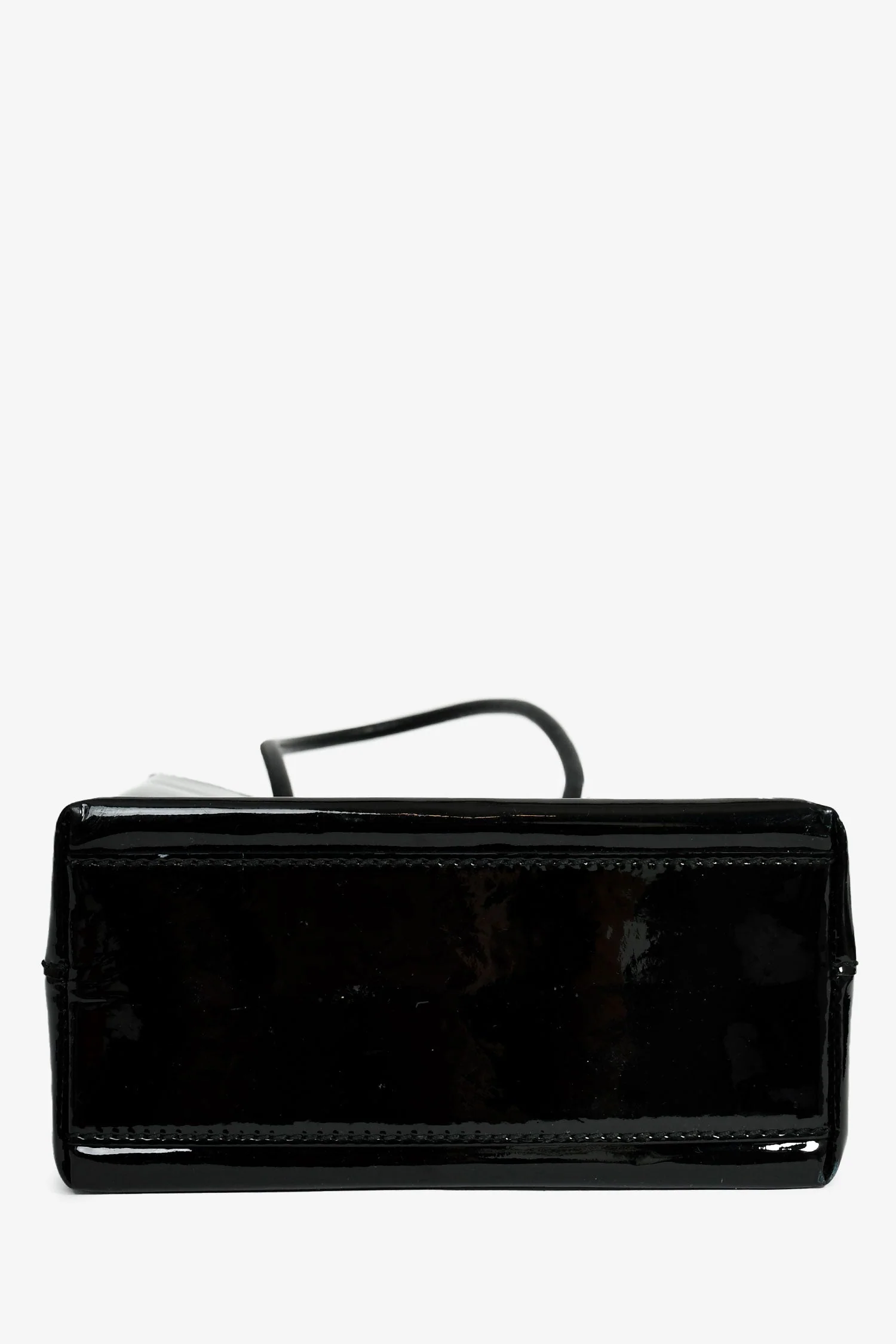 Balenciaga Black Patent Logo XXS Shopping Tote Bag With Strap - Image 5