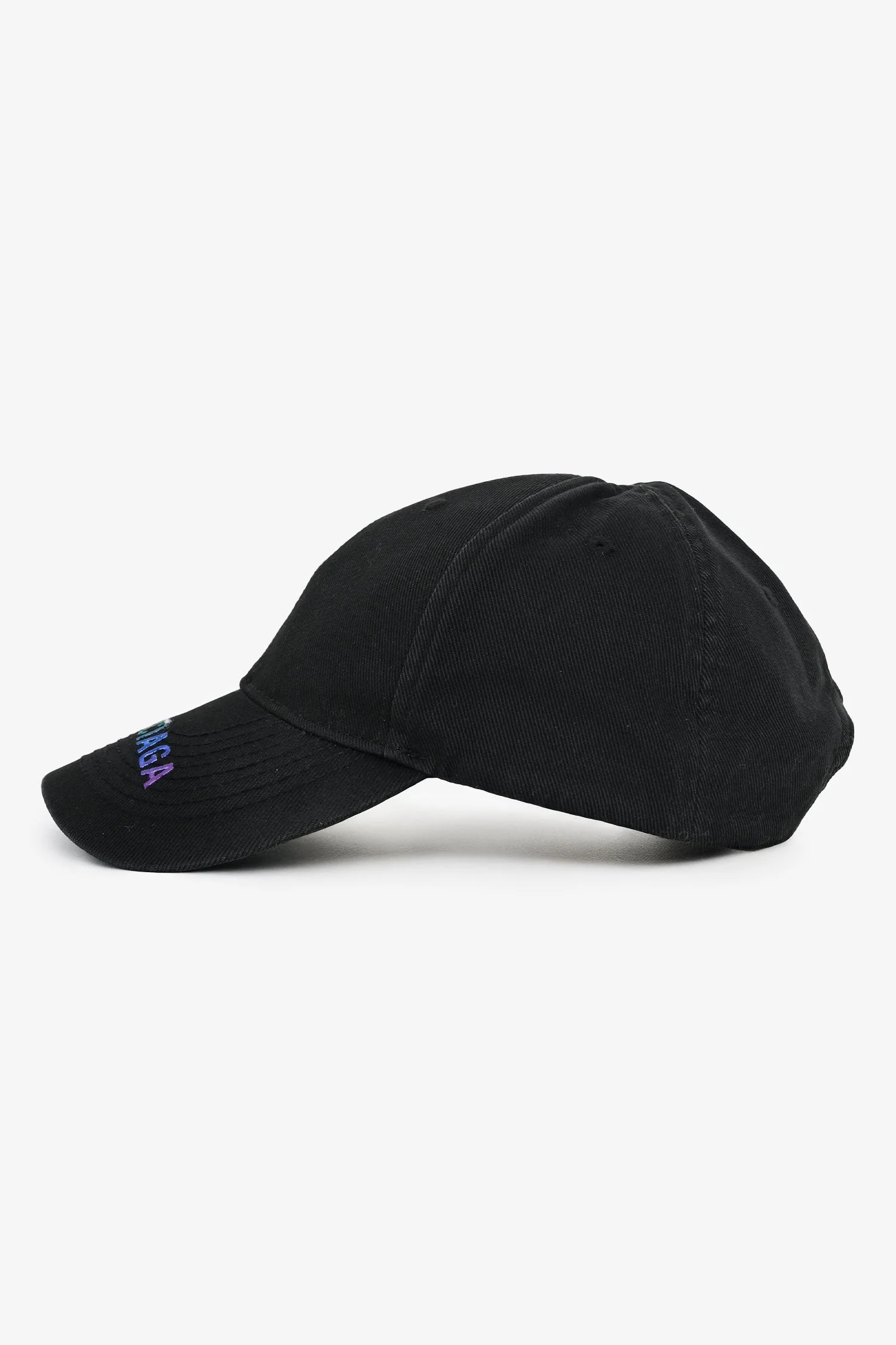 Balenciaga Black/Rainbow Logo Baseball Cap Size L - Image 3