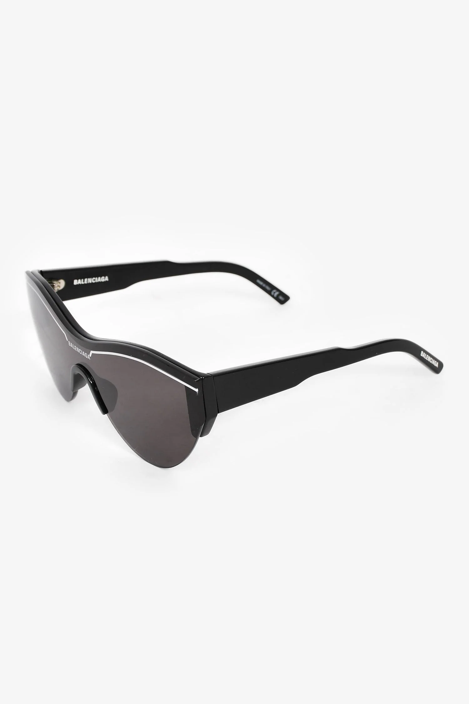 Balenciaga Black 'Ski' Cat-Eye Frameless Sunglasses - Image 2
