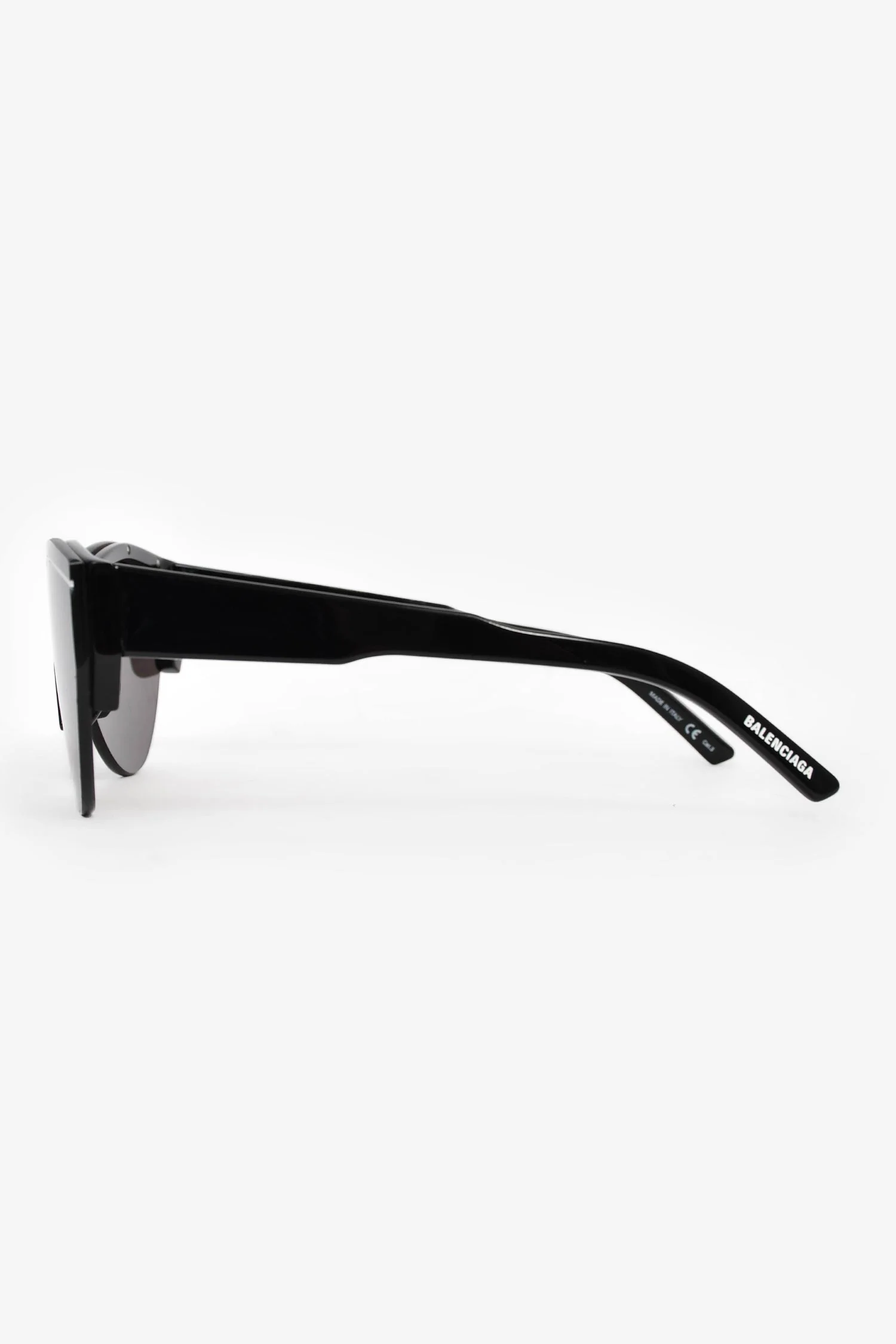 Balenciaga Black 'Ski' Cat-Eye Frameless Sunglasses - Image 3