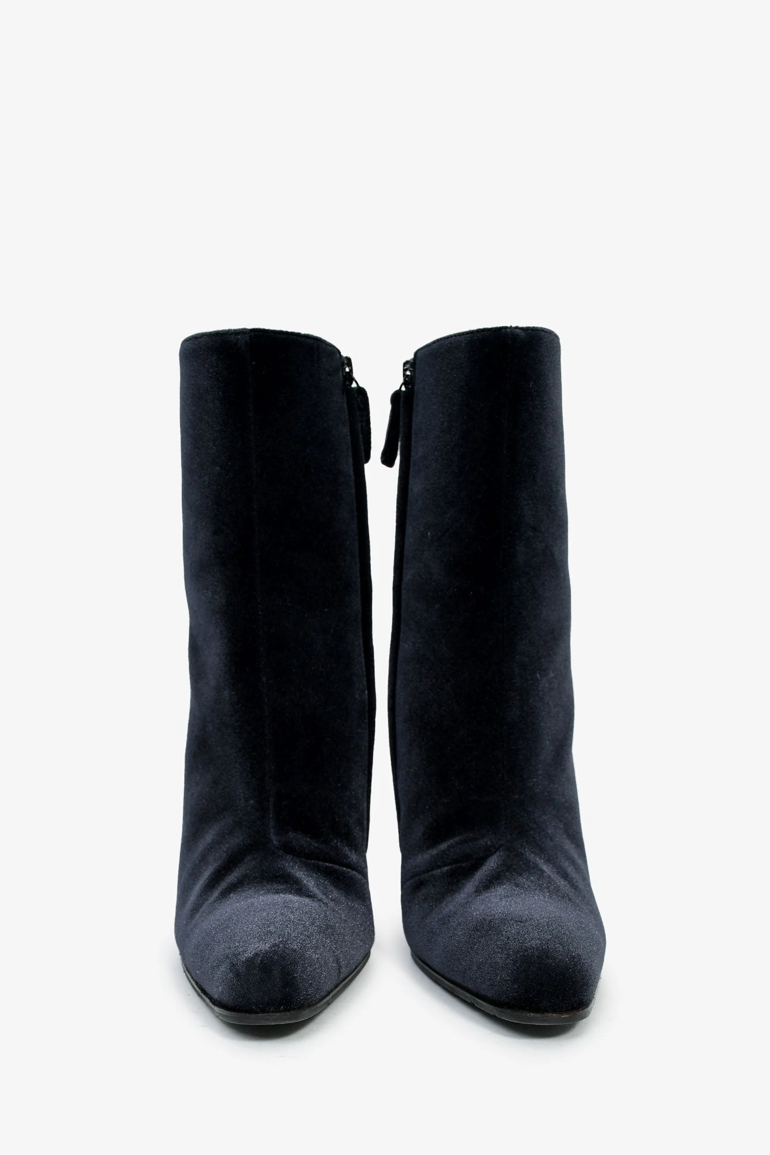 Balenciaga Black Velvet Heeled Ankle Boots Size 39.5 Mens - Image 3