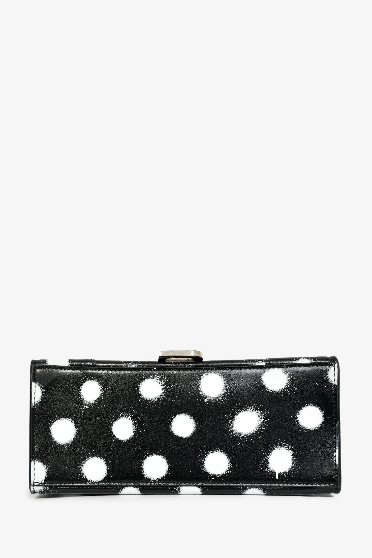 Balenciaga Black/White Leather Polk-a-Dot Small 'Hourglass' Top Handle Bag - Image 5