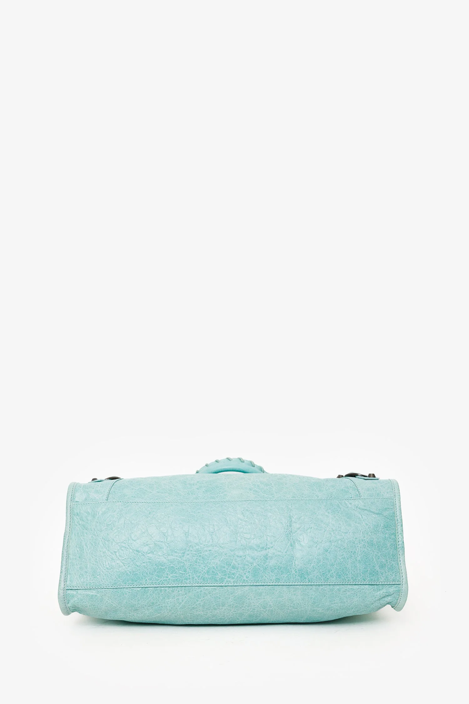 Balenciaga Blue Leather Medium City Bag With Strap - Image 6