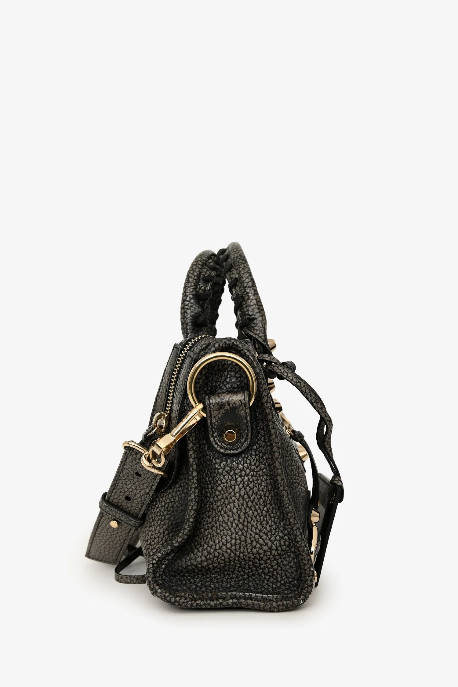 Balenciaga Brown Aged Leather Le City Mini Bag With Strap - Image 3