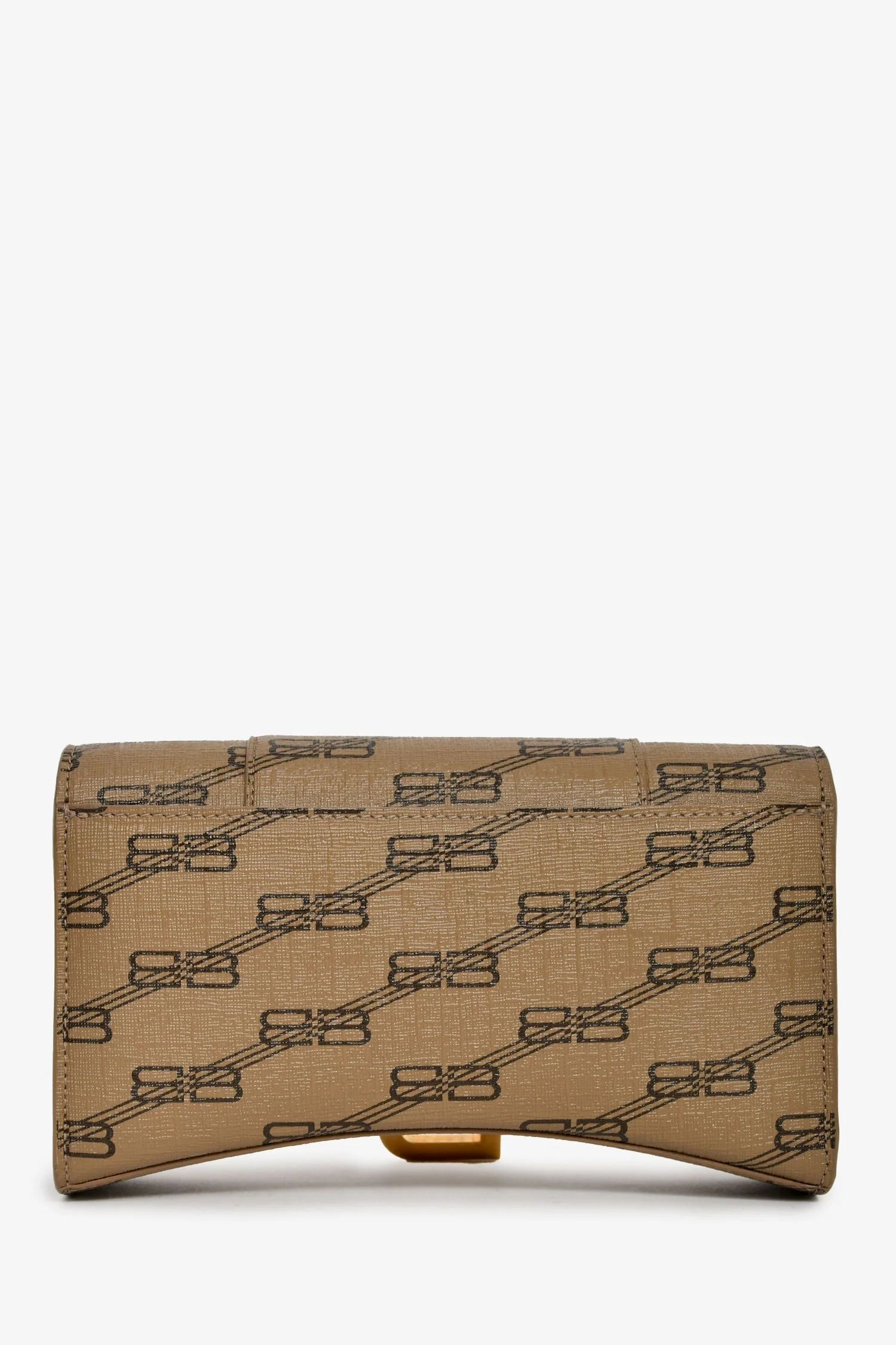 Balenciaga Brown/Black Coated Canvas Monogram Hour Glass Clutch Bag - Image 2