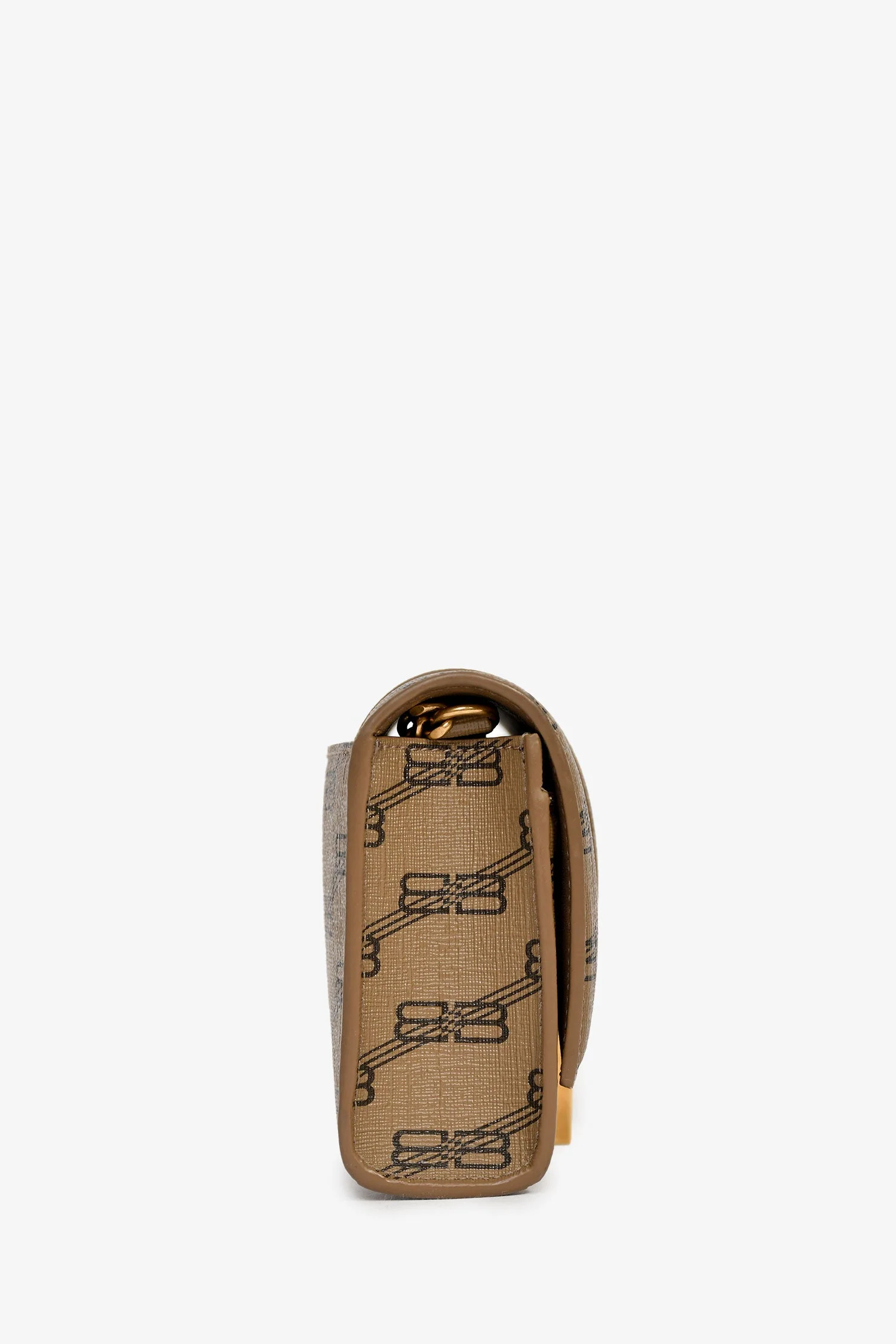 Balenciaga Brown/Black Coated Canvas Monogram Hour Glass Clutch Bag - Image 3