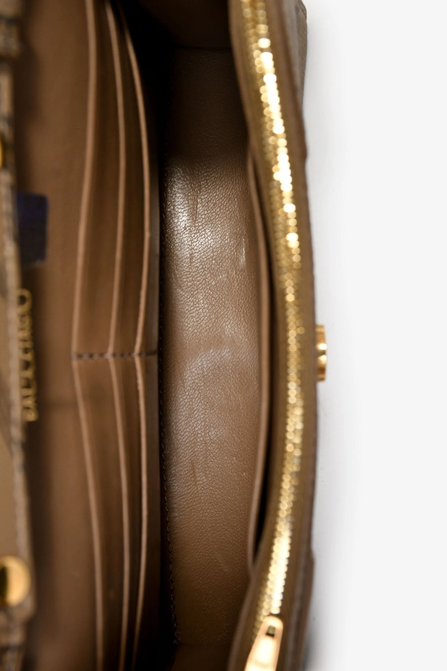 Balenciaga Brown/Black Coated Canvas Monogram Hour Glass Clutch Bag - Image 6