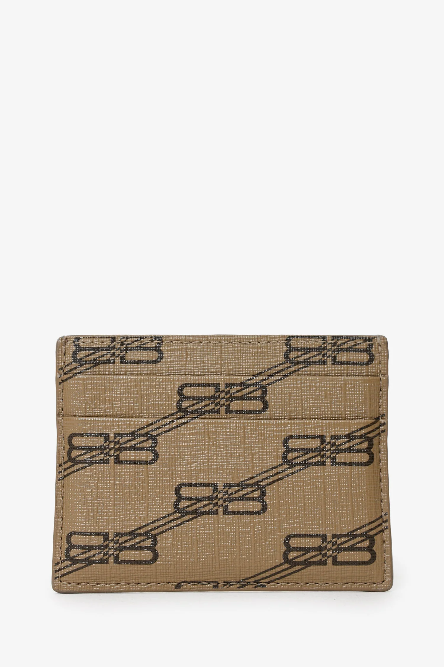 Balenciaga Brown/Black Leather BB Logo Card Case - Image 2