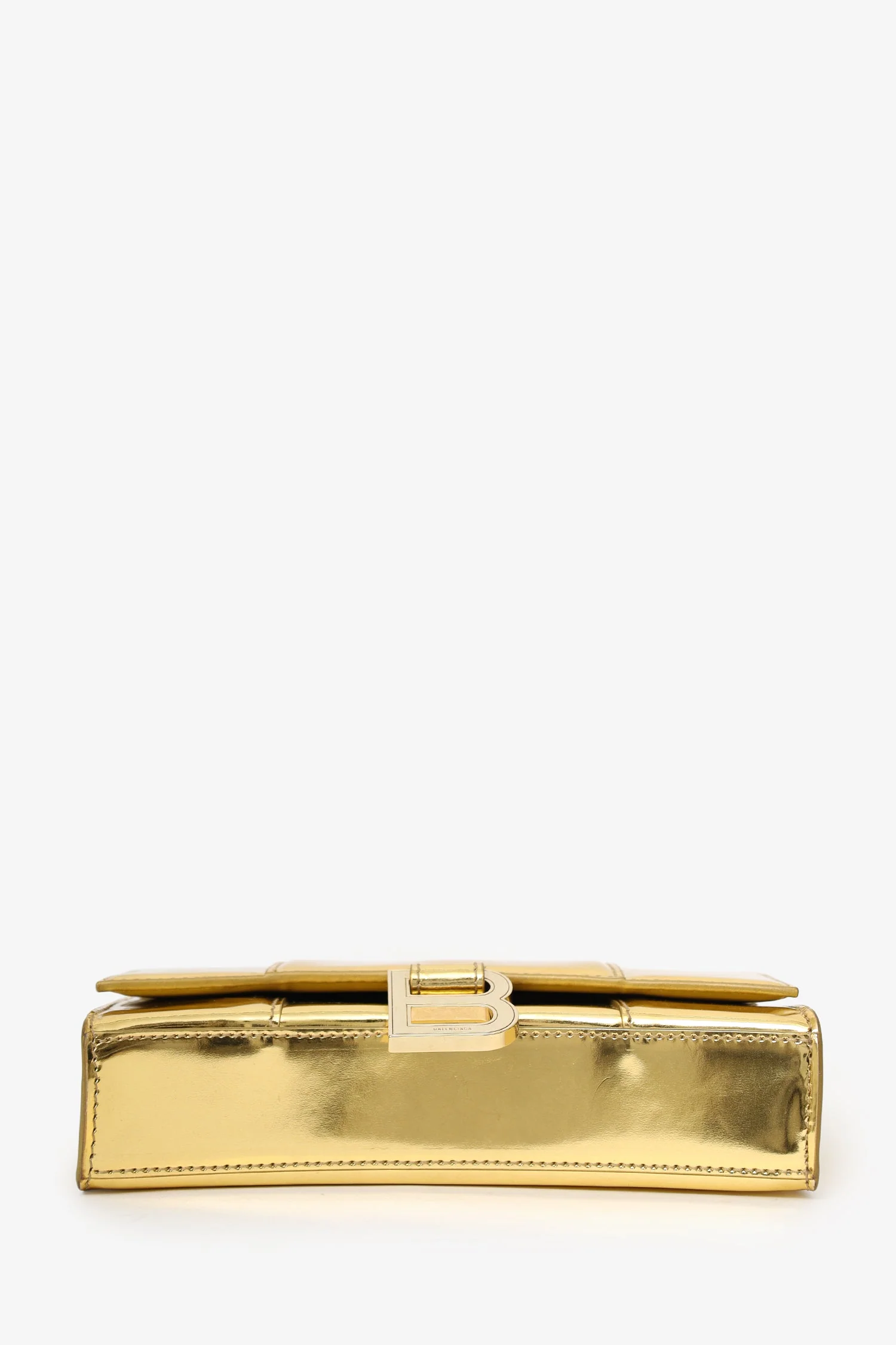 Balenciaga Gold Hourglass Wallet On Chain - Image 5