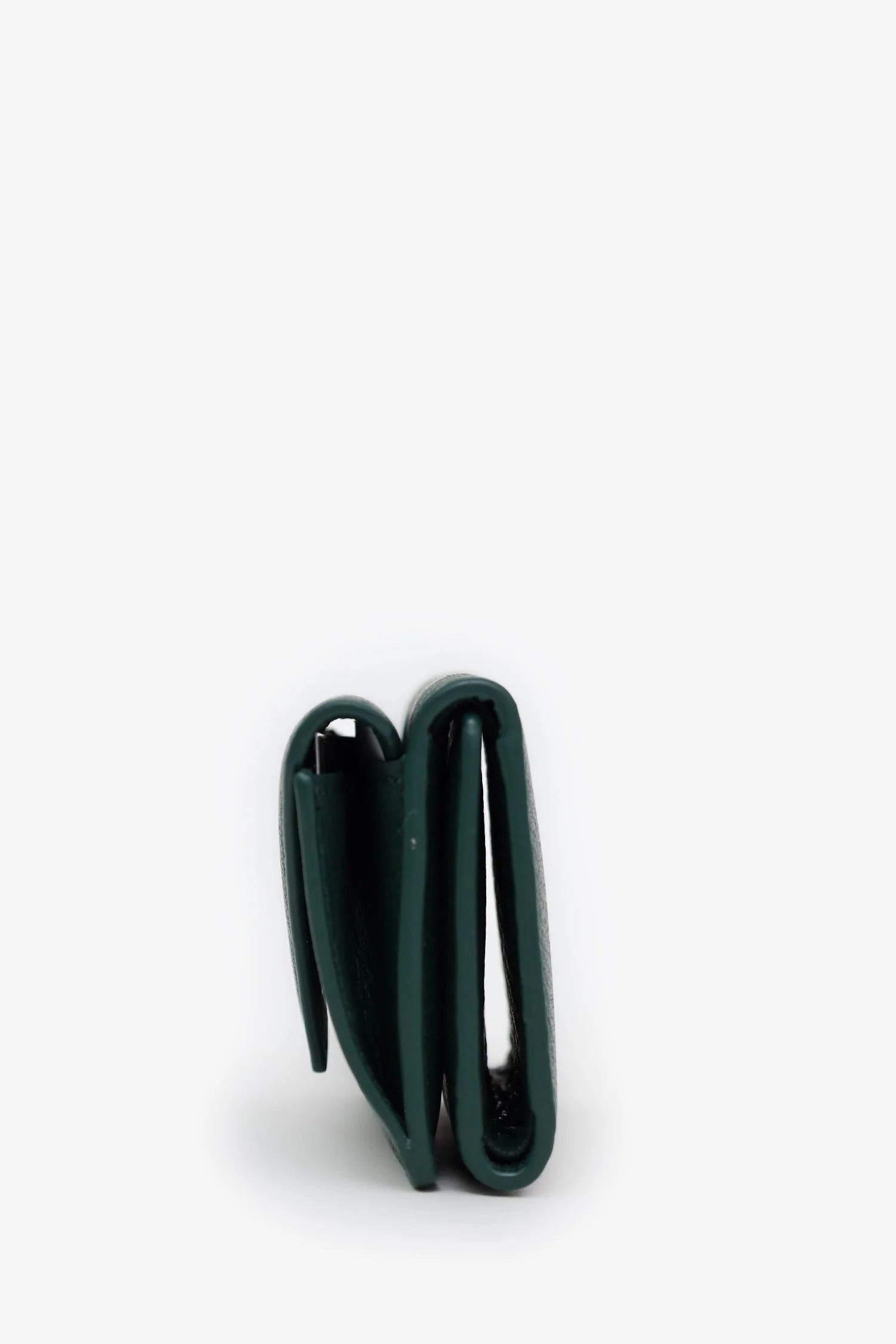 Balenciaga Green Leather Papier Mini Compact Wallet - Image 3