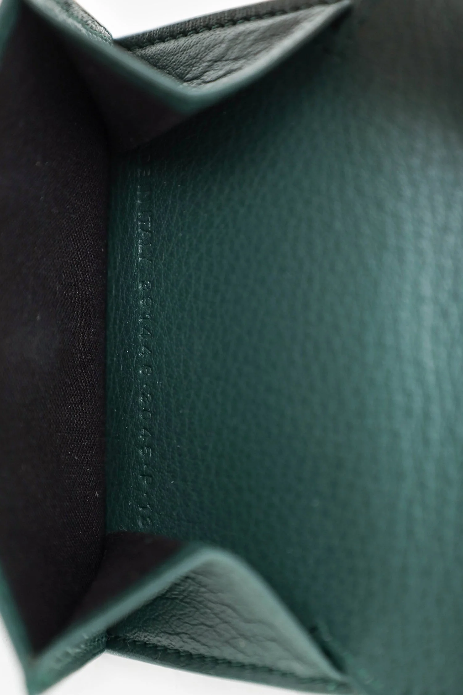 Balenciaga Green Leather Papier Mini Compact Wallet - Image 6
