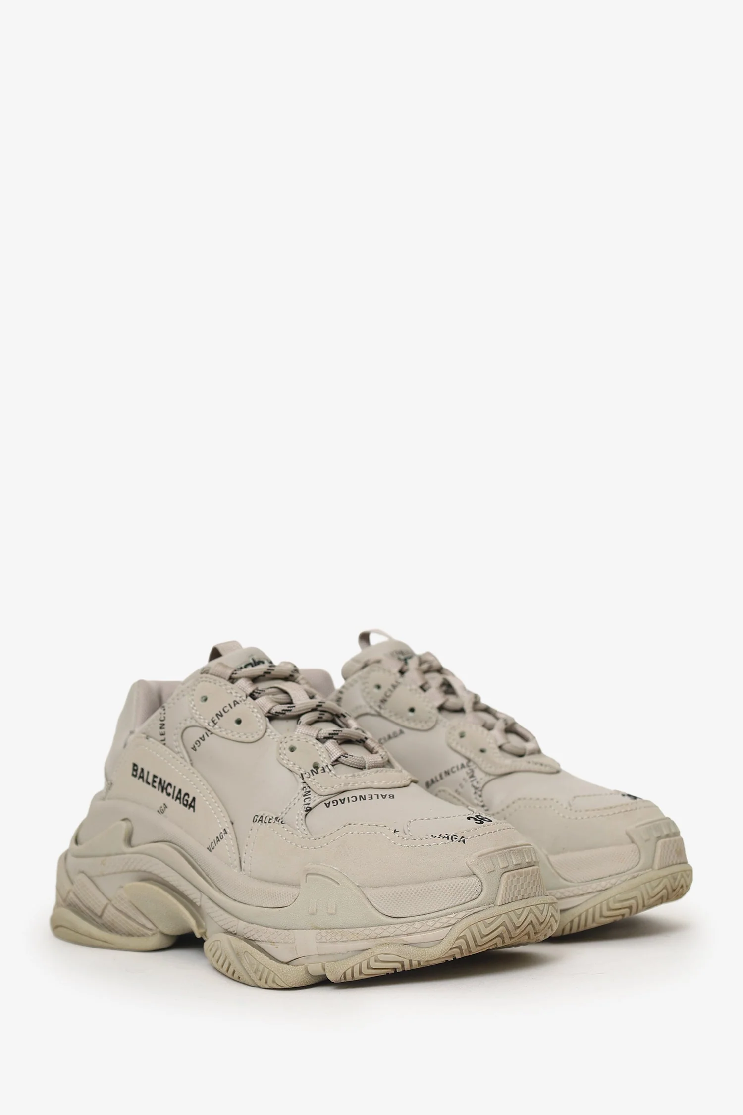 Balenciaga Grey Triple S Sneaker Size 6 - Image 2