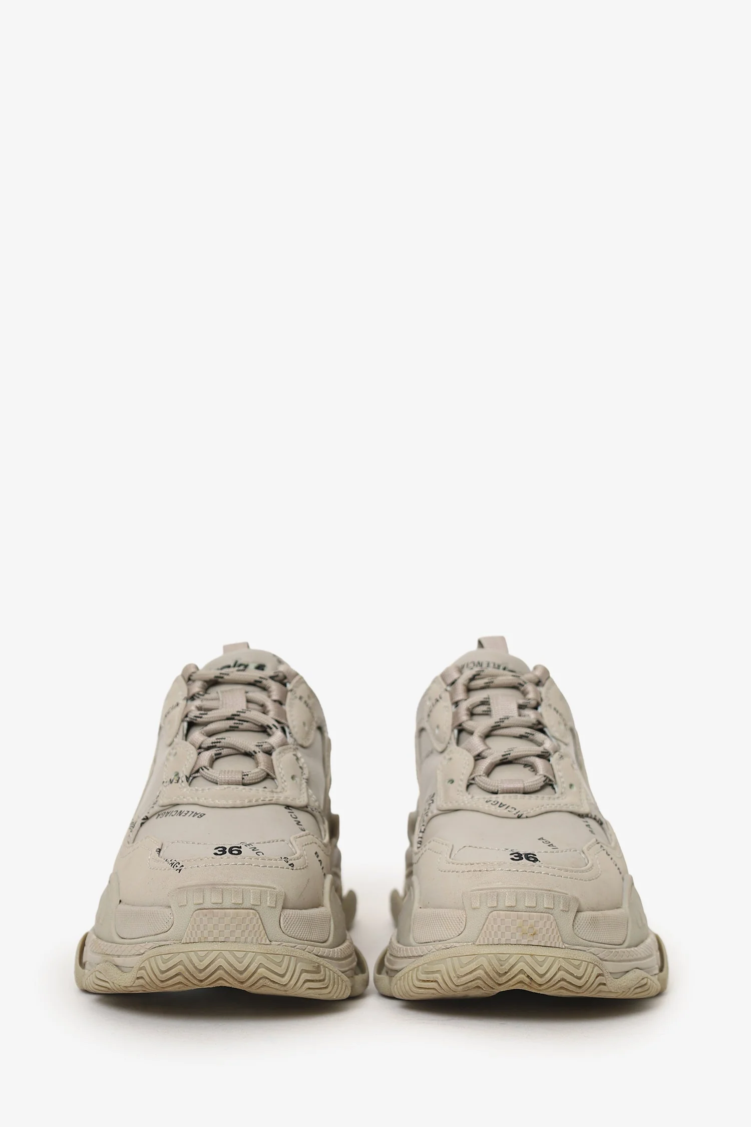 Balenciaga Grey Triple S Sneaker Size 6 - Image 3