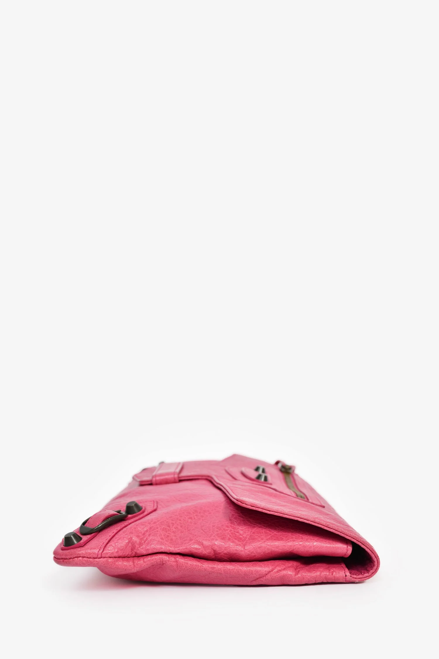 Balenciaga Pink Leather City Bag Fold Clutch - Image 3