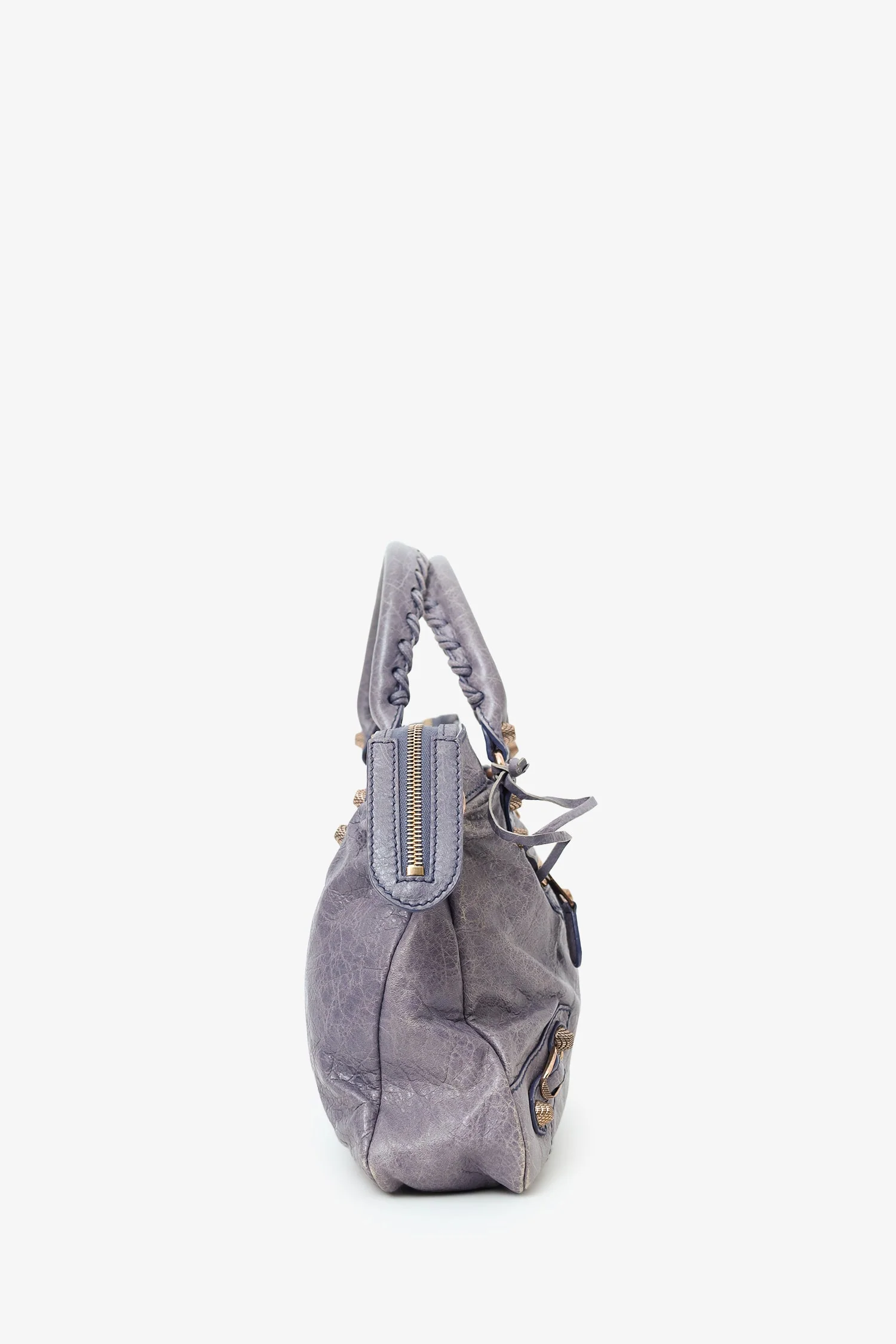 Balenciaga Purple Leather Motocross Giant 12 First Bag - Image 3