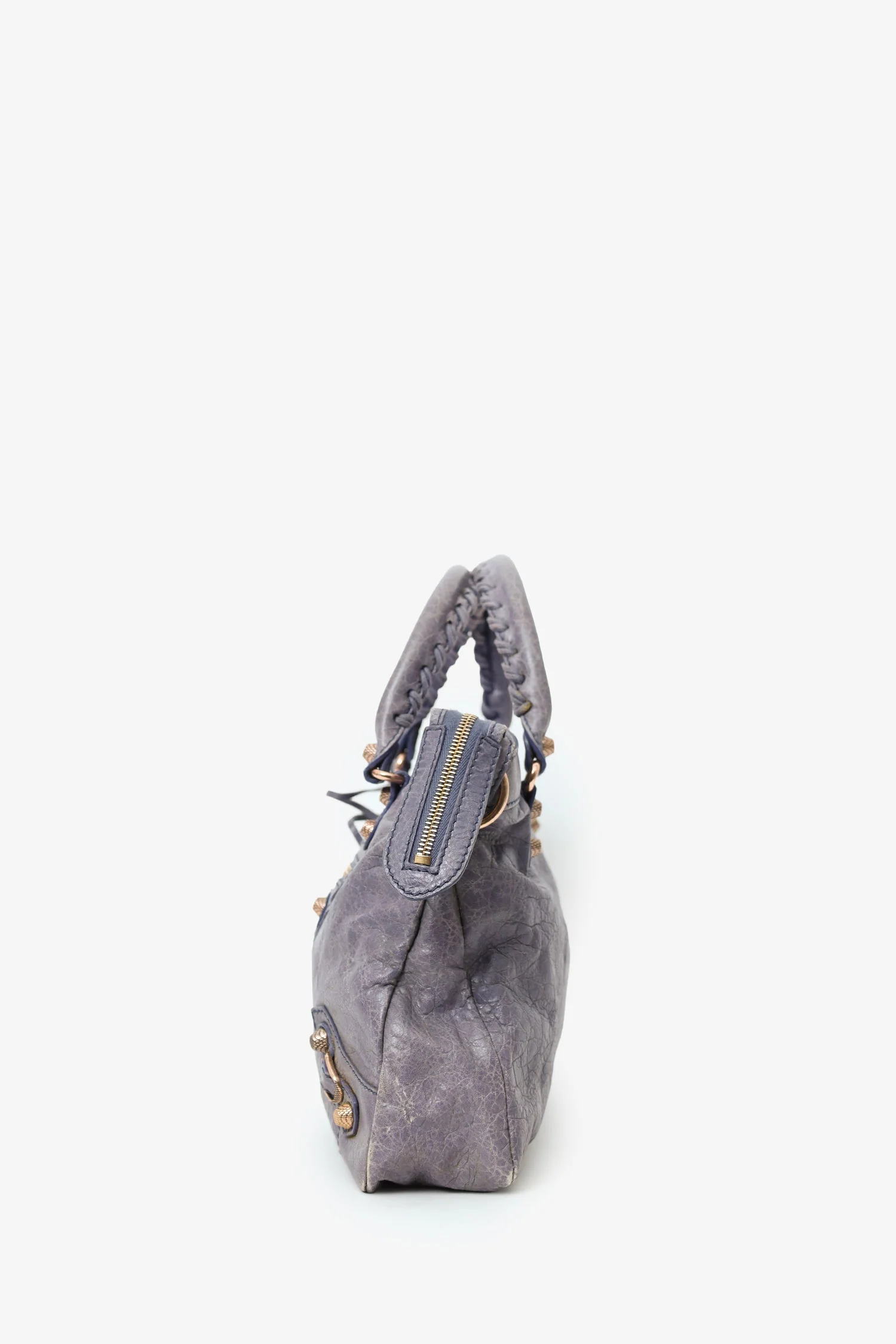 Balenciaga Purple Leather Motocross Giant 12 First Bag - Image 4