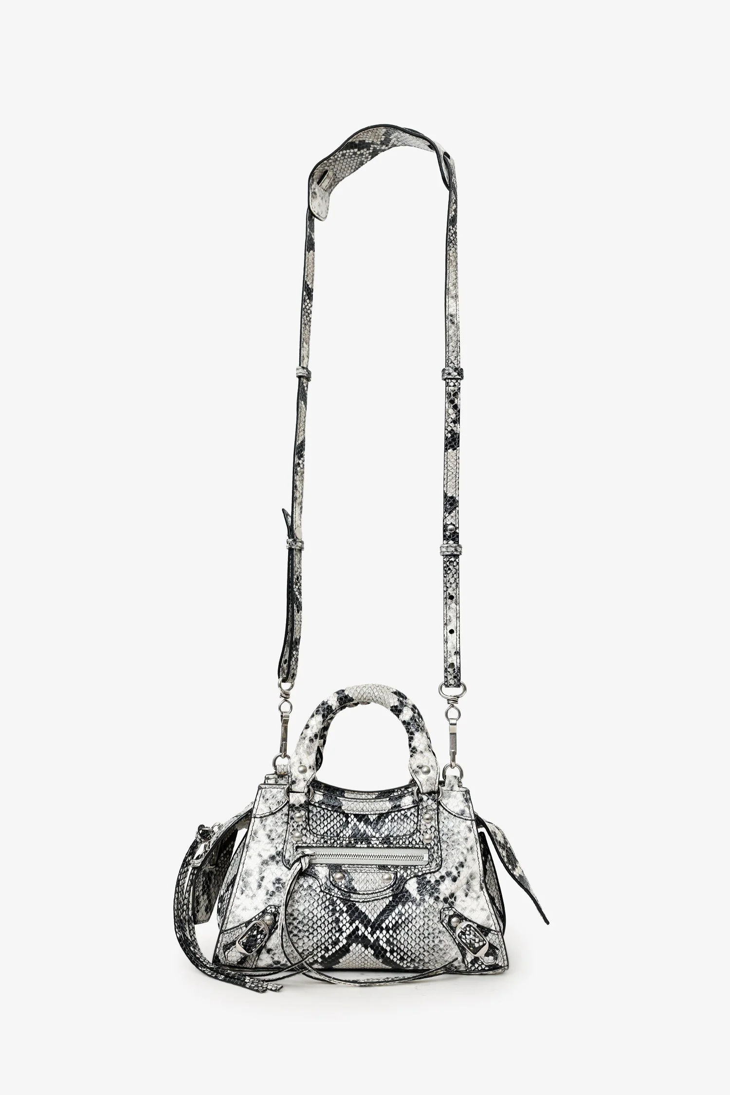 Balenciaga Python Embossed Leather Neo Classic Mini City Bag - Image 6