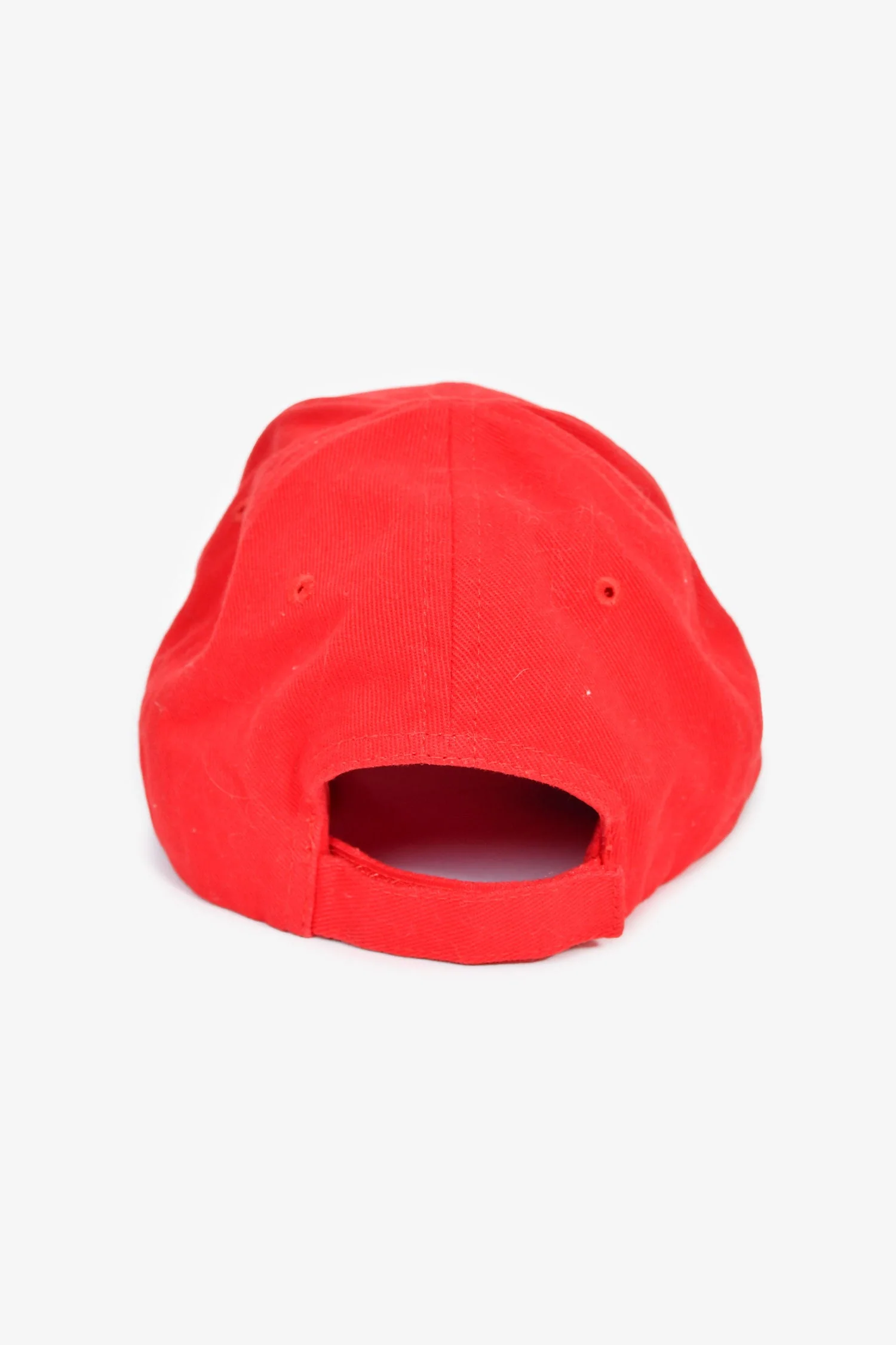 Balenciaga Red Cotton Logo Baseball Cap Size L - Image 3