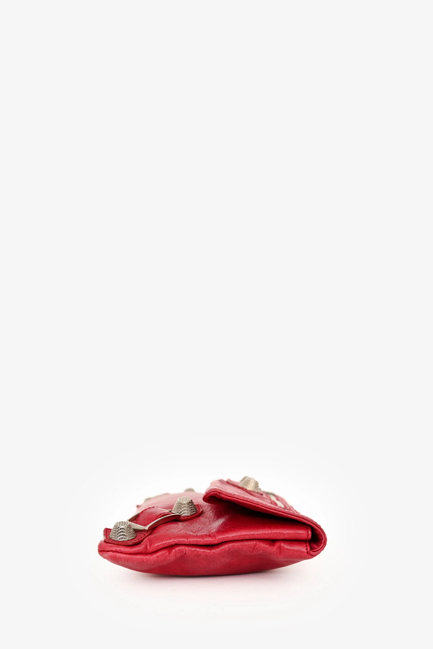Balenciaga Red Leather Lambskin Motocross Giant 12 Envelope Clutch - Image 2