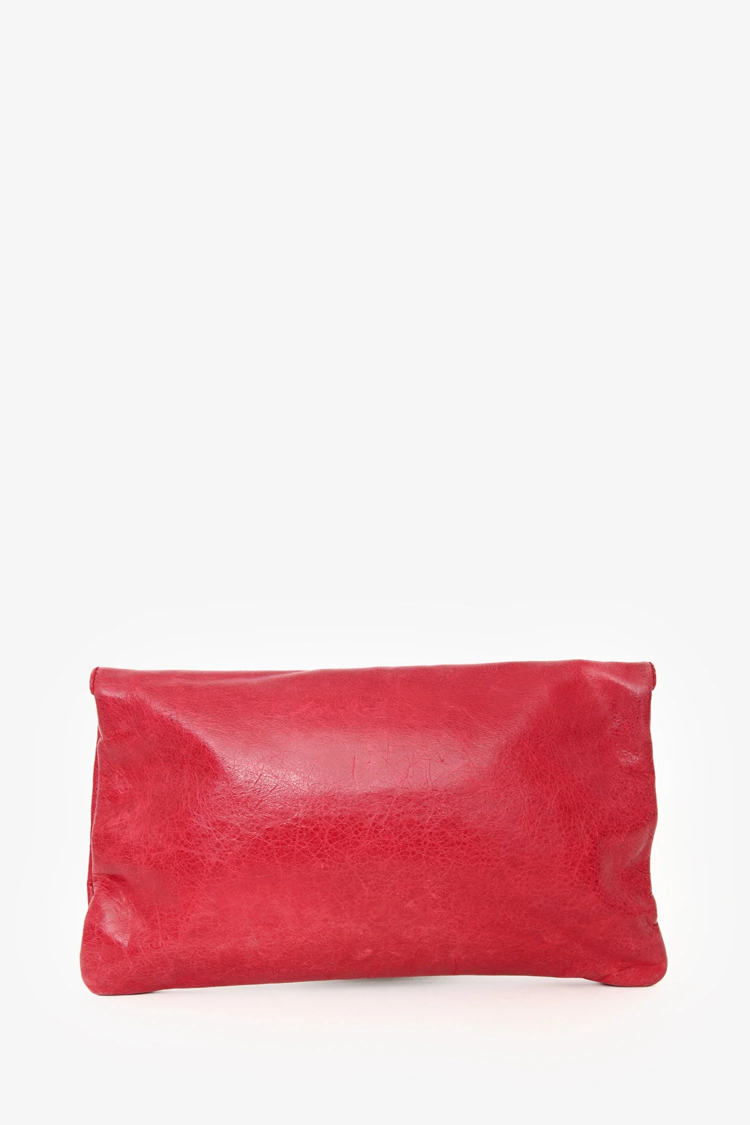 Balenciaga Red Leather Lambskin Motocross Giant 12 Envelope Clutch - Image 3