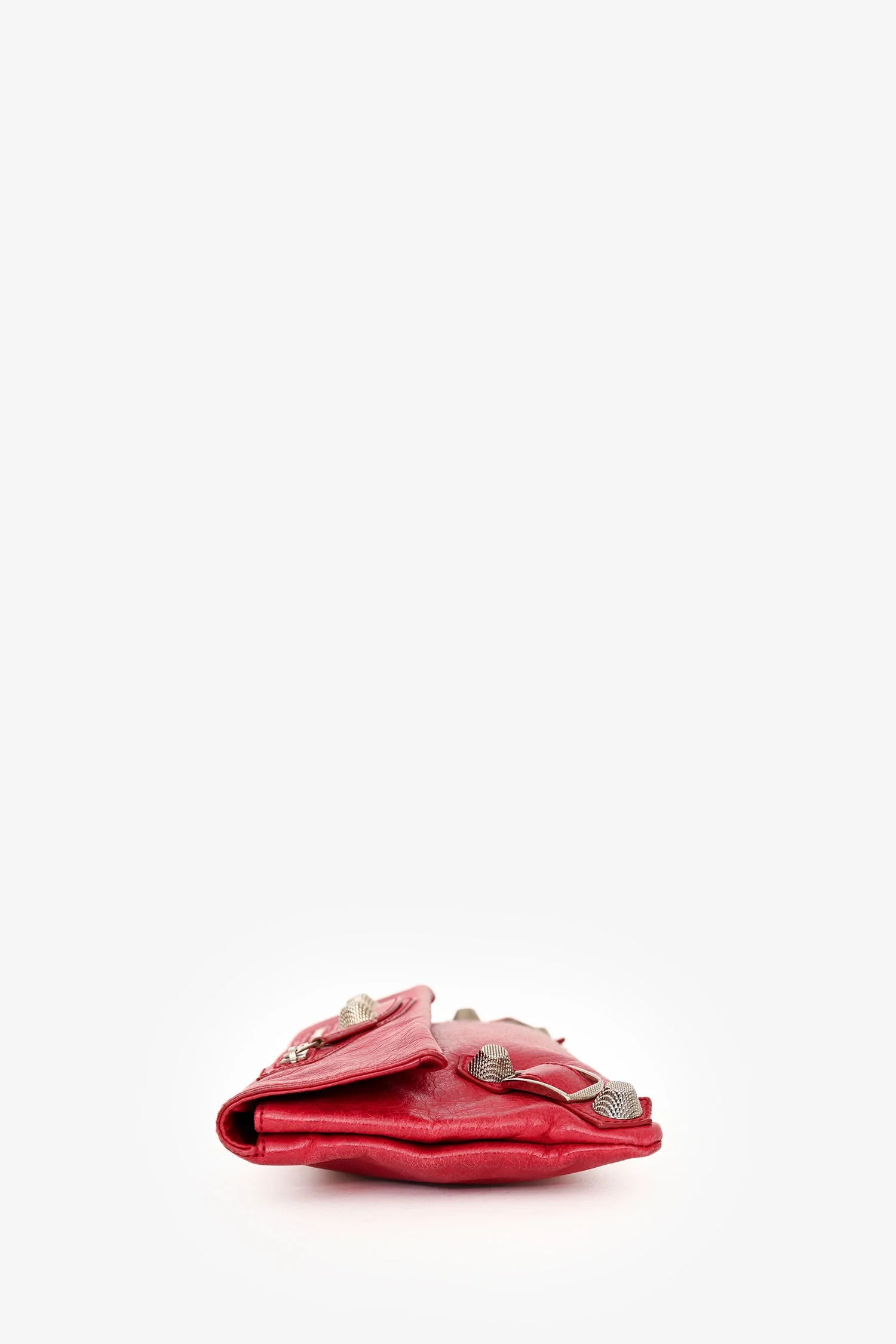 Balenciaga Red Leather Lambskin Motocross Giant 12 Envelope Clutch - Image 4
