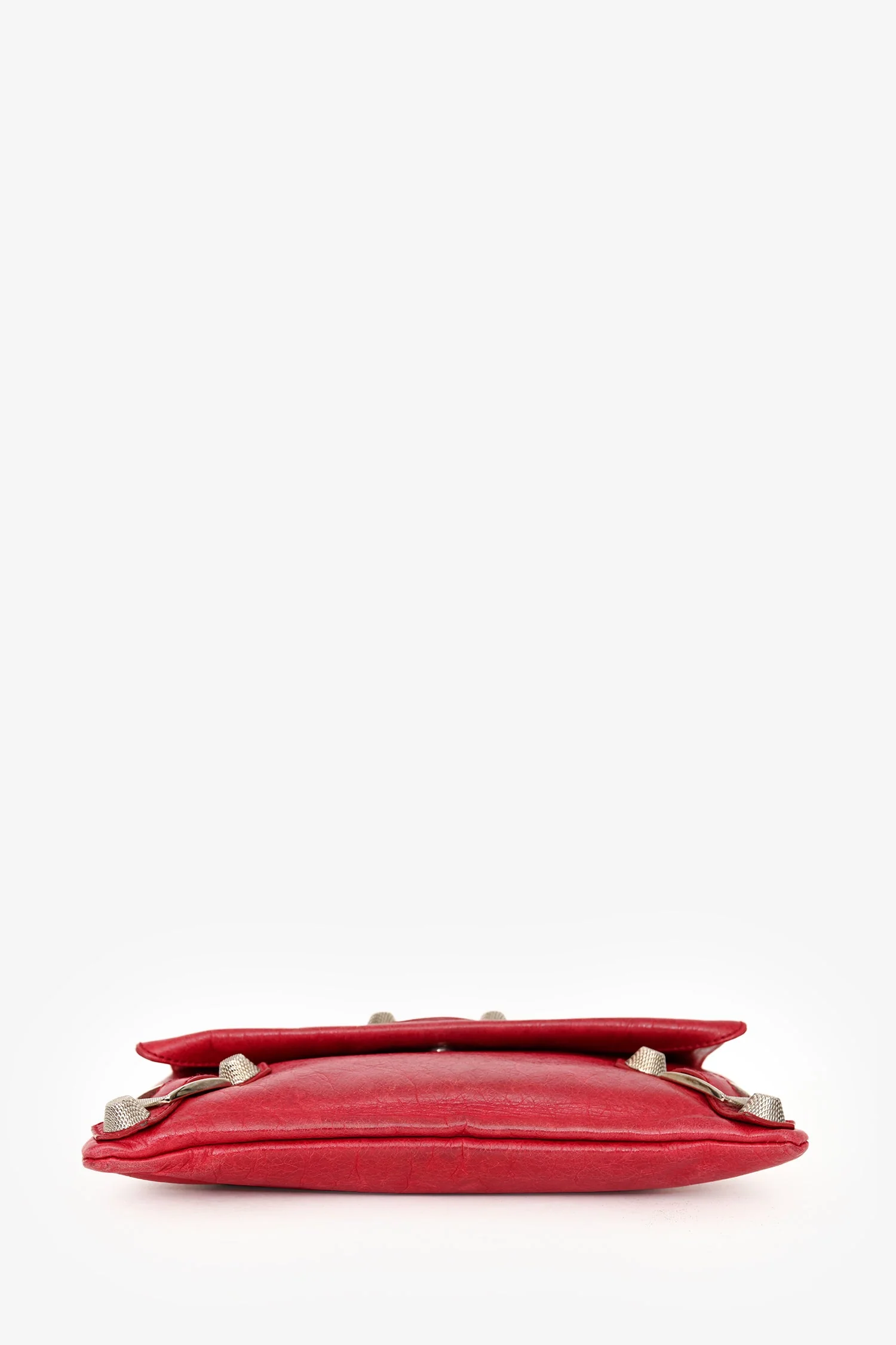 Balenciaga Red Leather Lambskin Motocross Giant 12 Envelope Clutch - Image 5