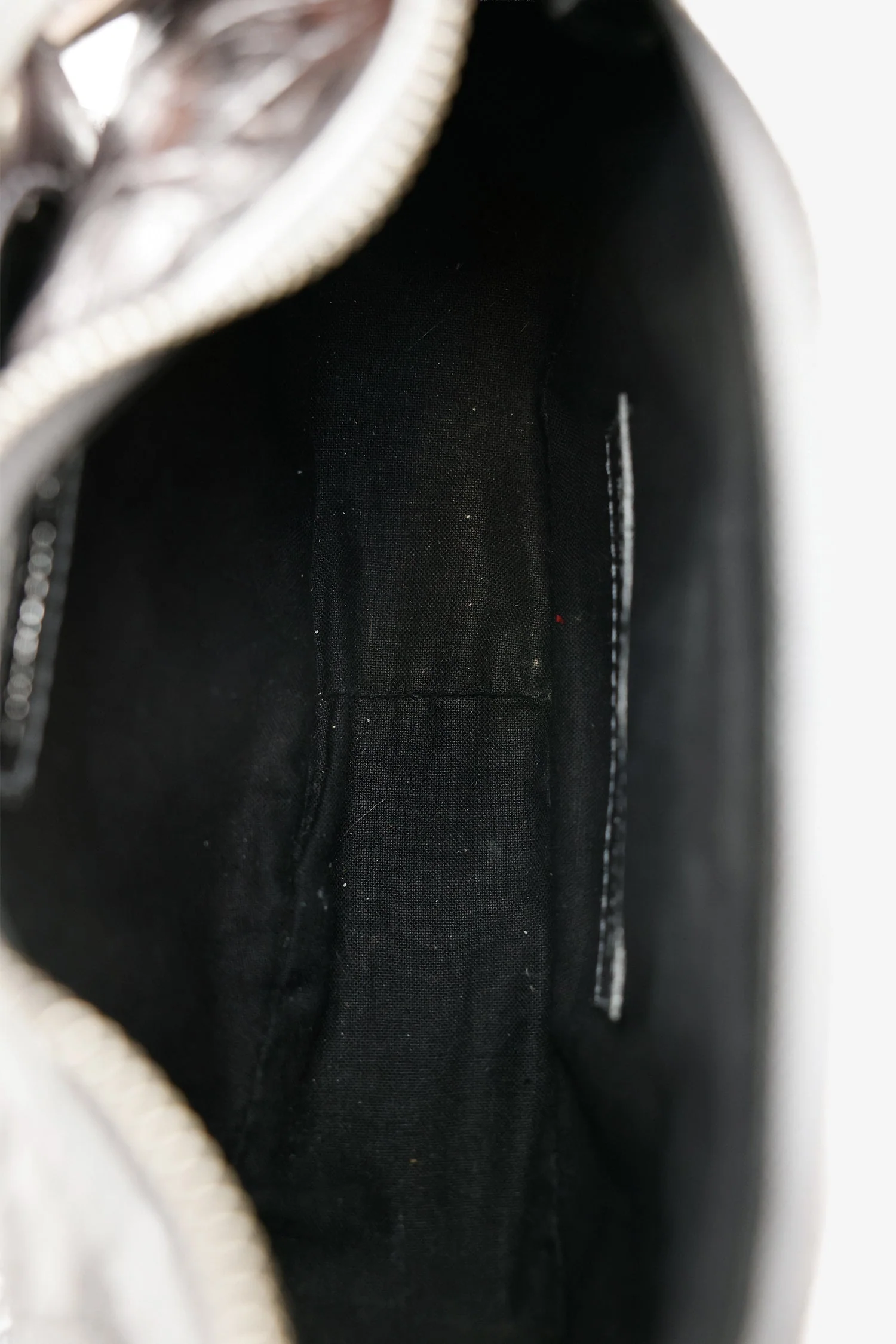 Balenciaga Silver Metallic Leather Studded 'Cagole' Shoulder Bag - Image 7
