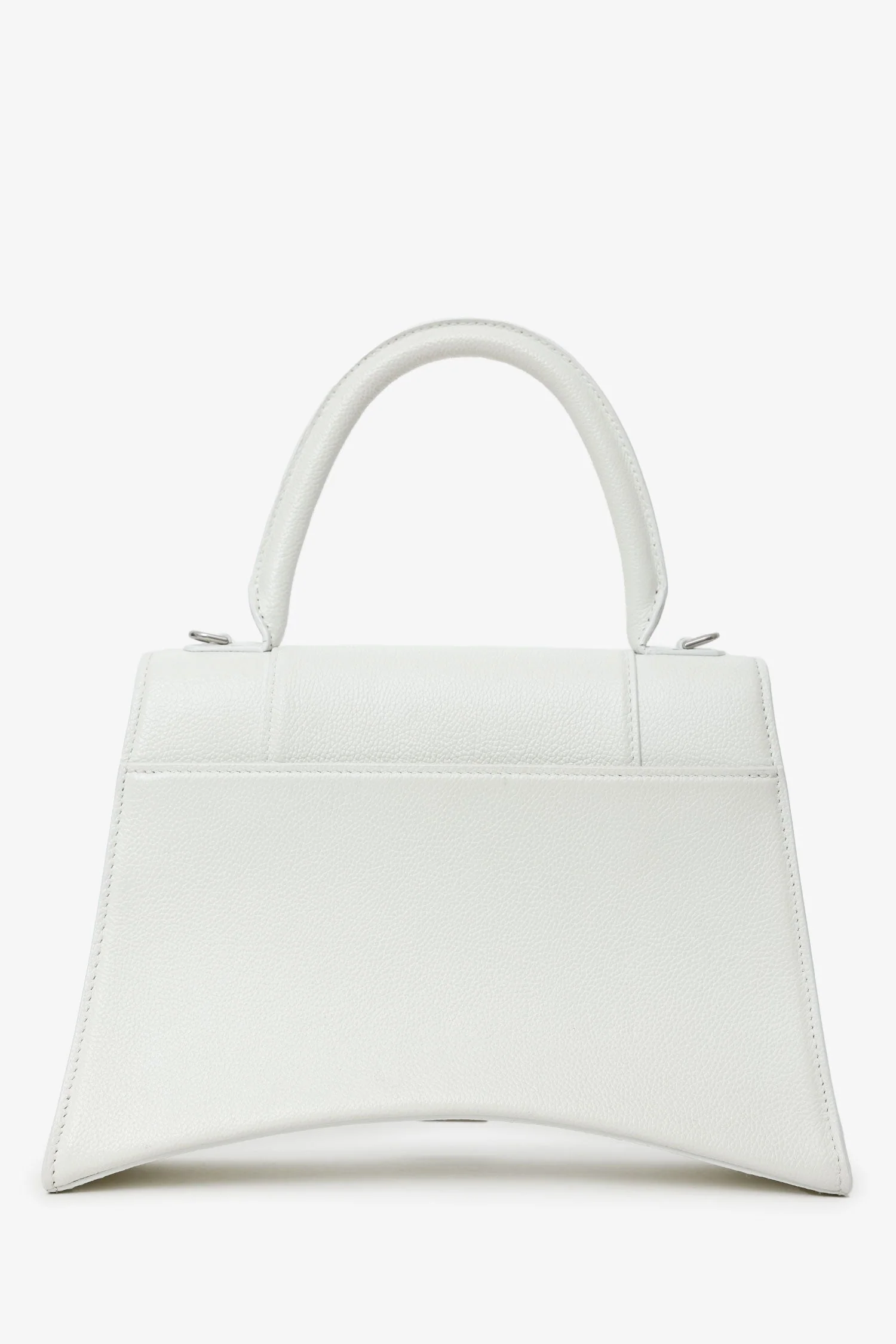 Balenciaga White Grained Leather Small Hourglass Bag With Strap - Image 2