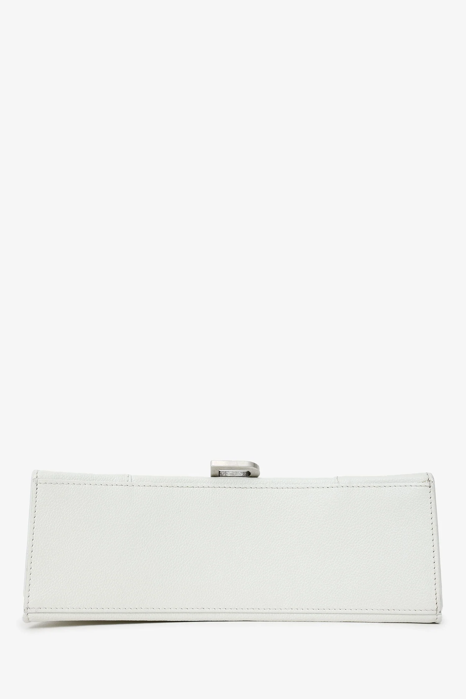 Balenciaga White Grained Leather Small Hourglass Bag With Strap - Image 5