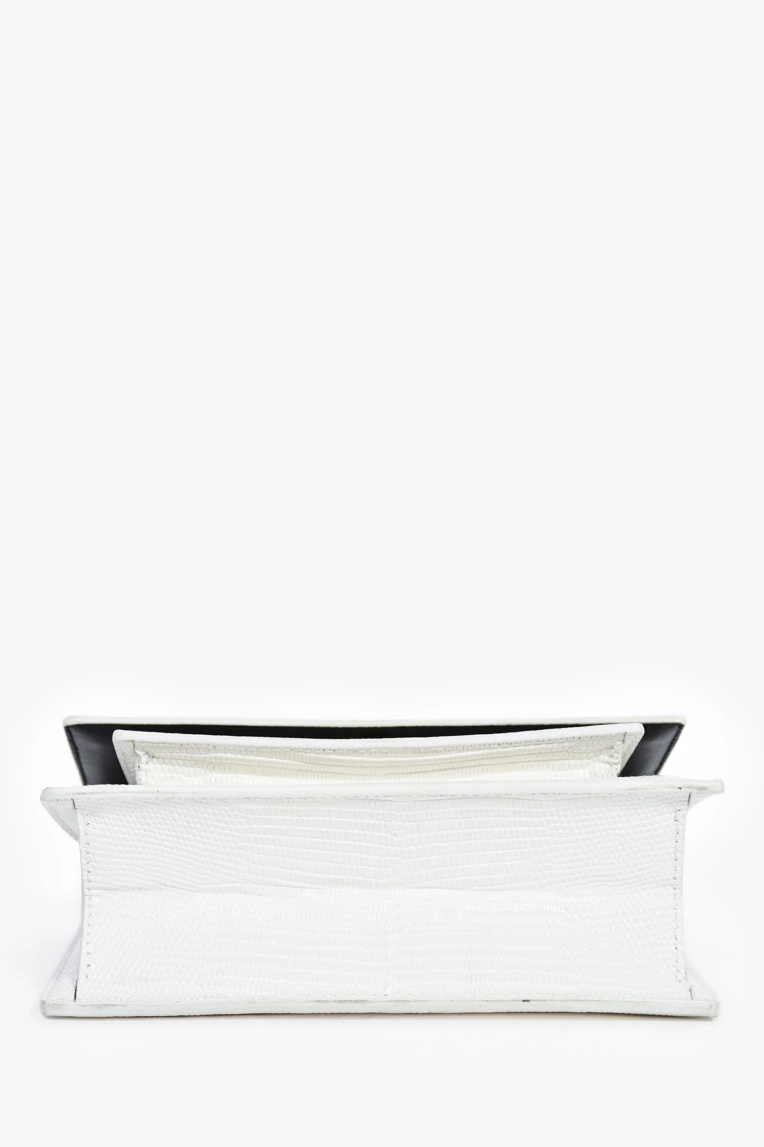 Balenciaga White Lizard Embossed Sharp XS Top Handle - Image 5