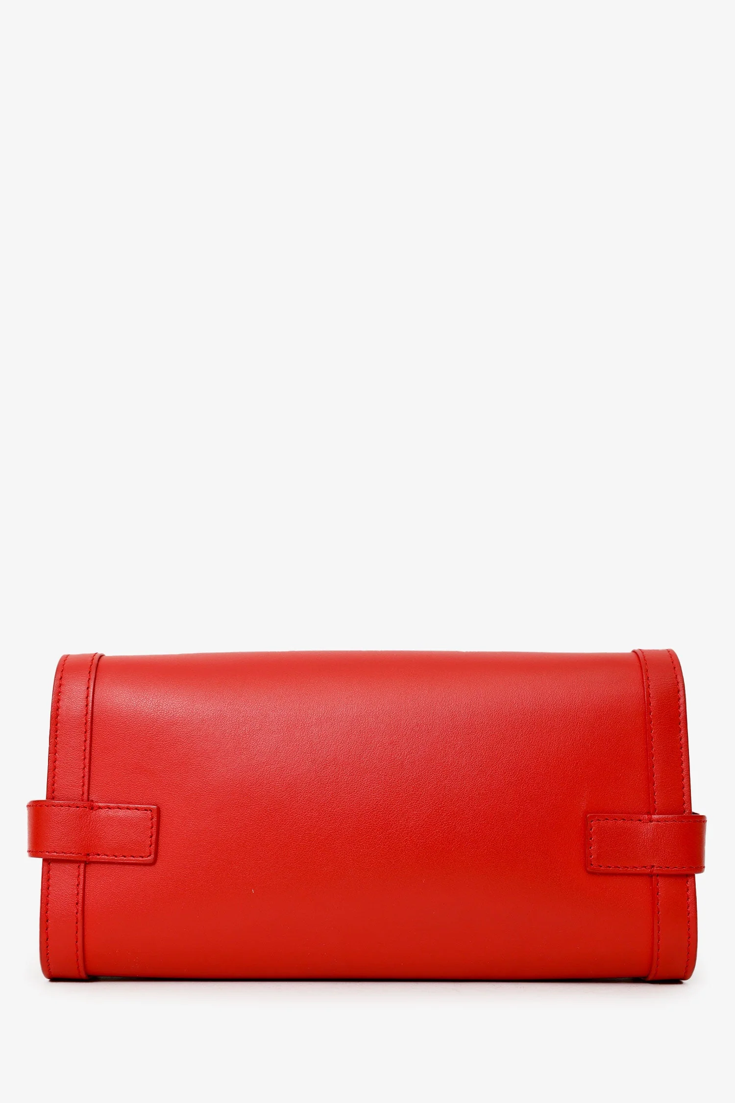 Balmain Red Leather B-Buzz Pouch 23 Crossbody Bag - Image 2