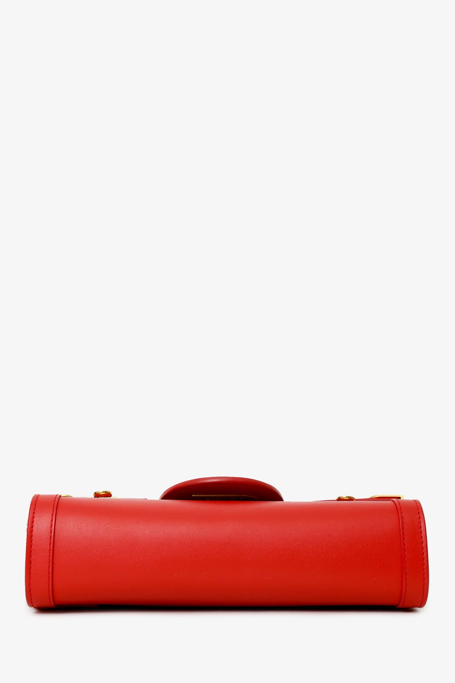 Balmain Red Leather B-Buzz Pouch 23 Crossbody Bag - Image 5