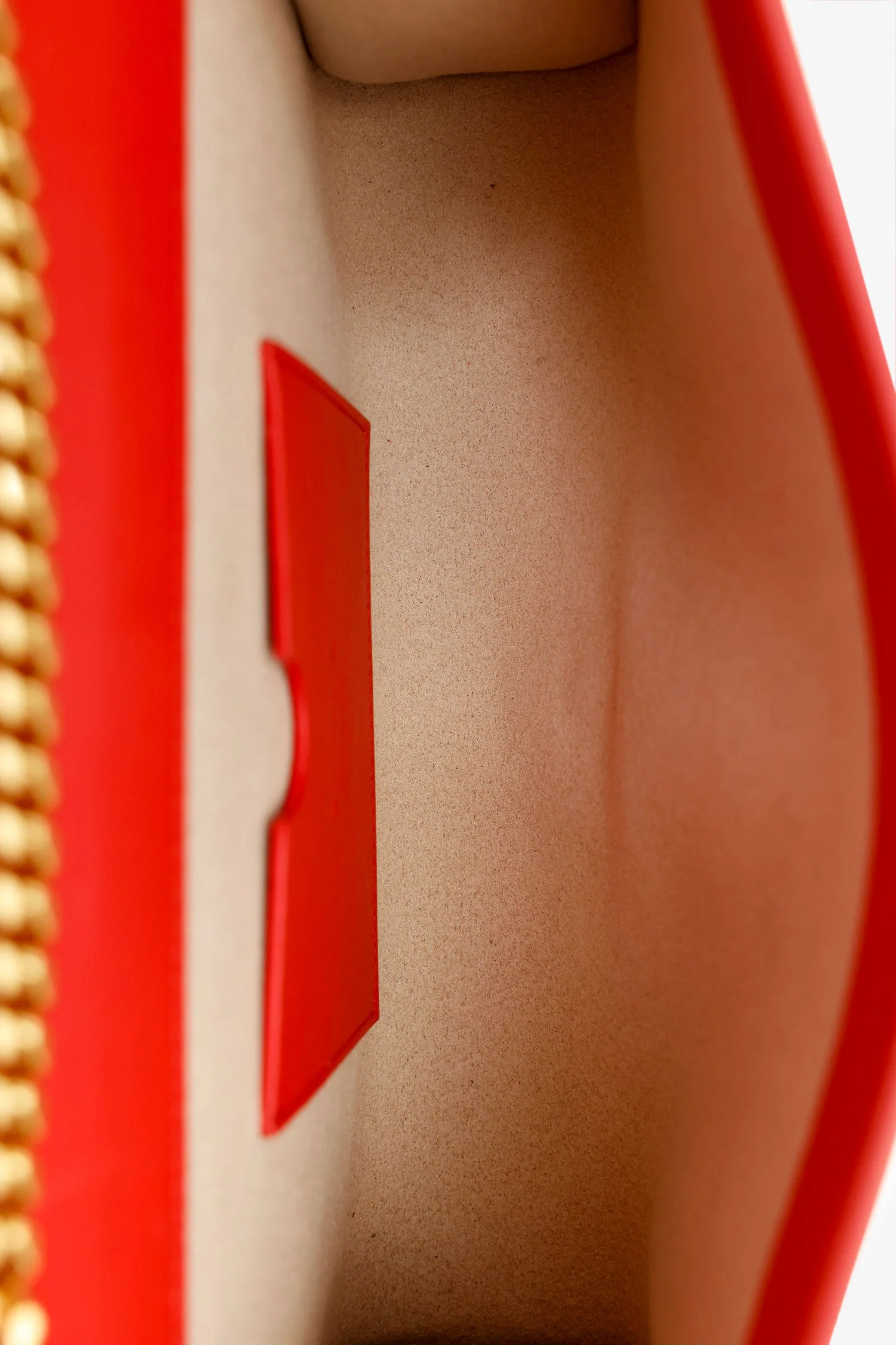 Balmain Red Leather B-Buzz Pouch 23 Crossbody Bag - Image 6