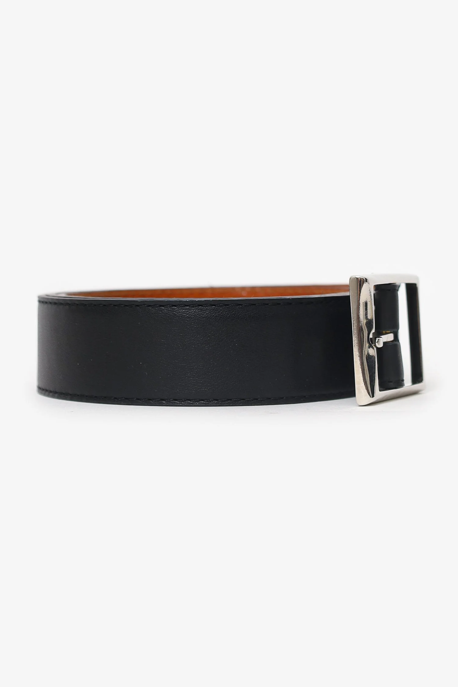 Berluti Black Leather Waist Belt Size 110 Mens - Image 4