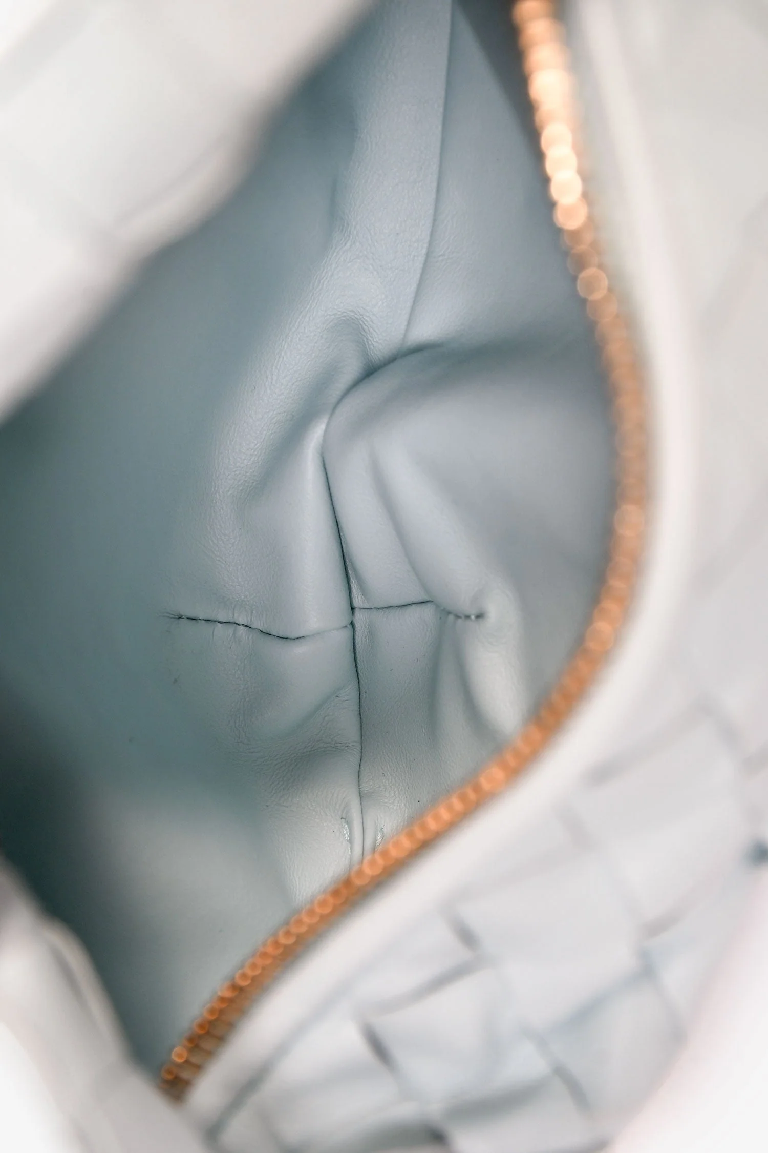 Bottega Veneta Baby Blue Intrecciato Leather Mini Jodie Bag - Image 6