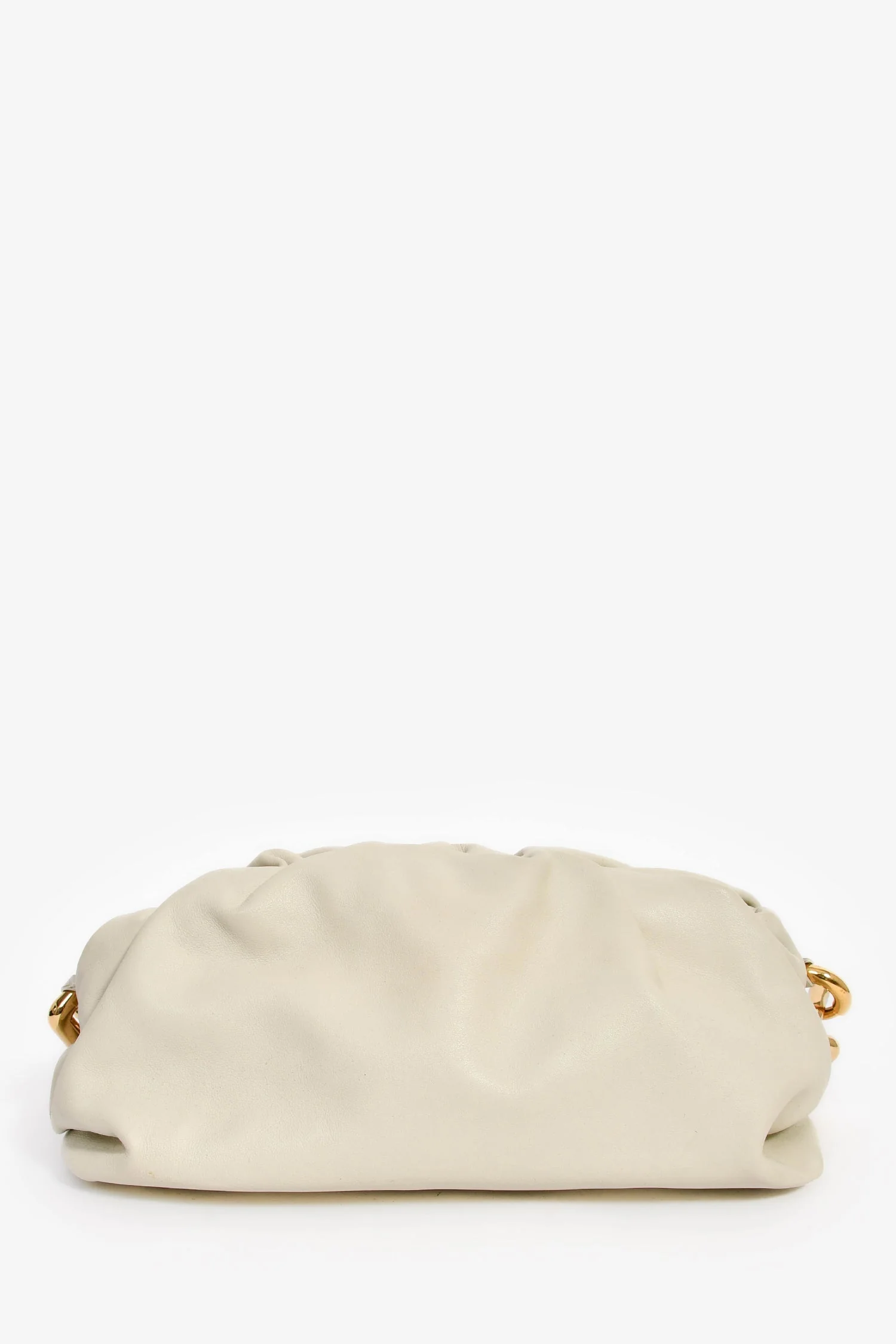 Bottega Veneta Beige Chain Pouch Bag - Image 2