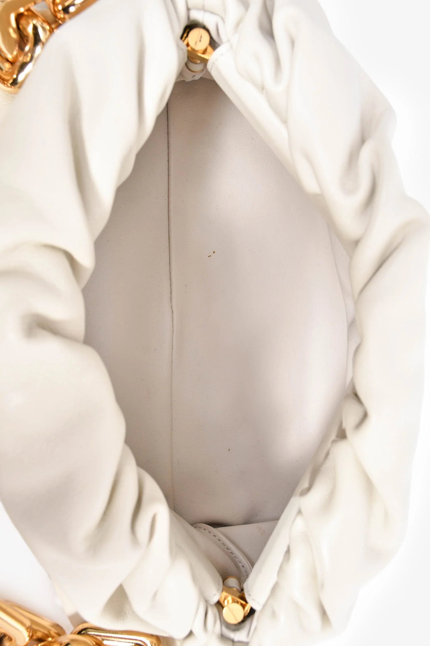 Bottega Veneta Beige Chain Pouch Bag - Image 6