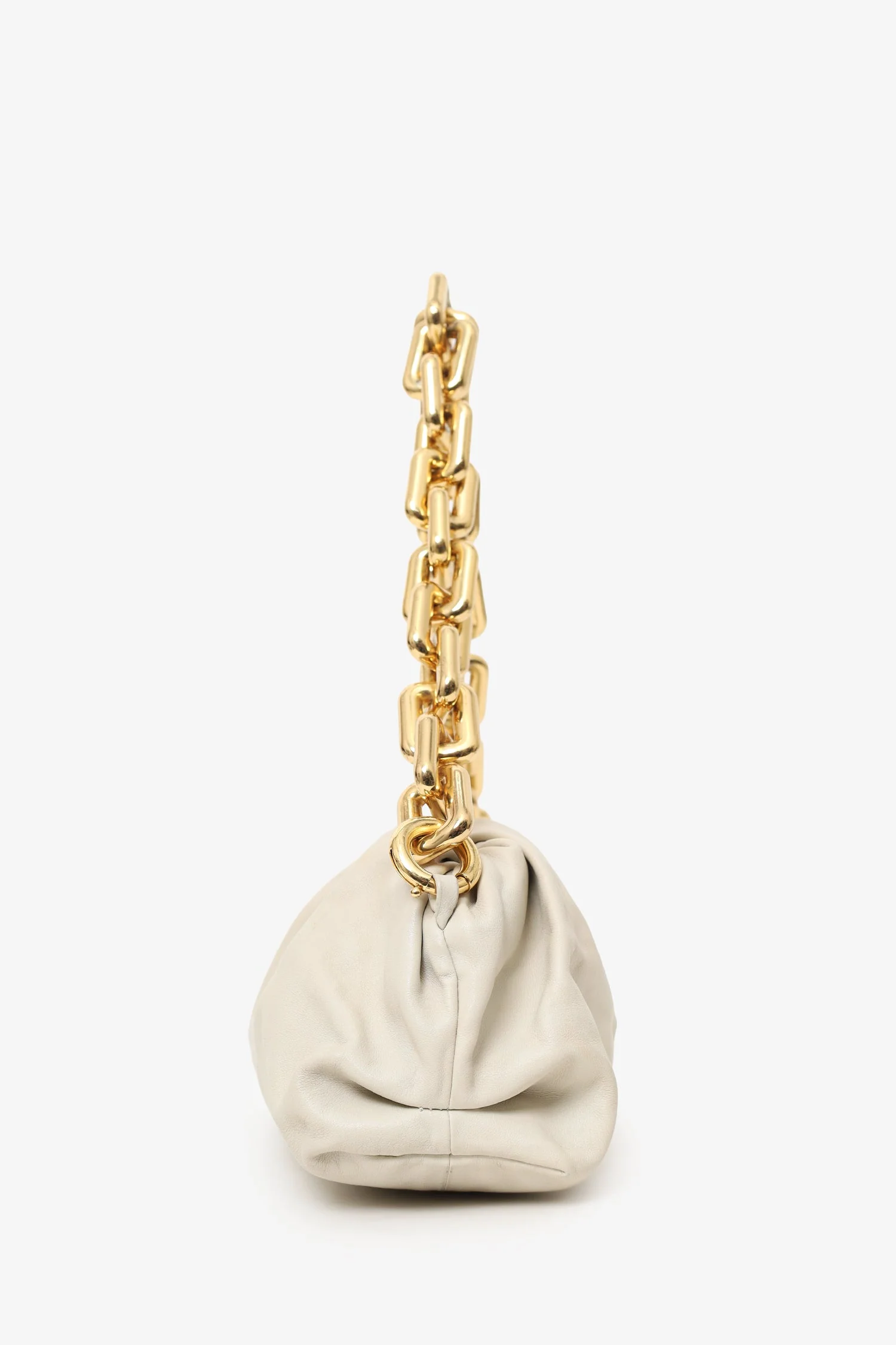 Bottega Veneta Beige Chain Pouch Bag - Image 3