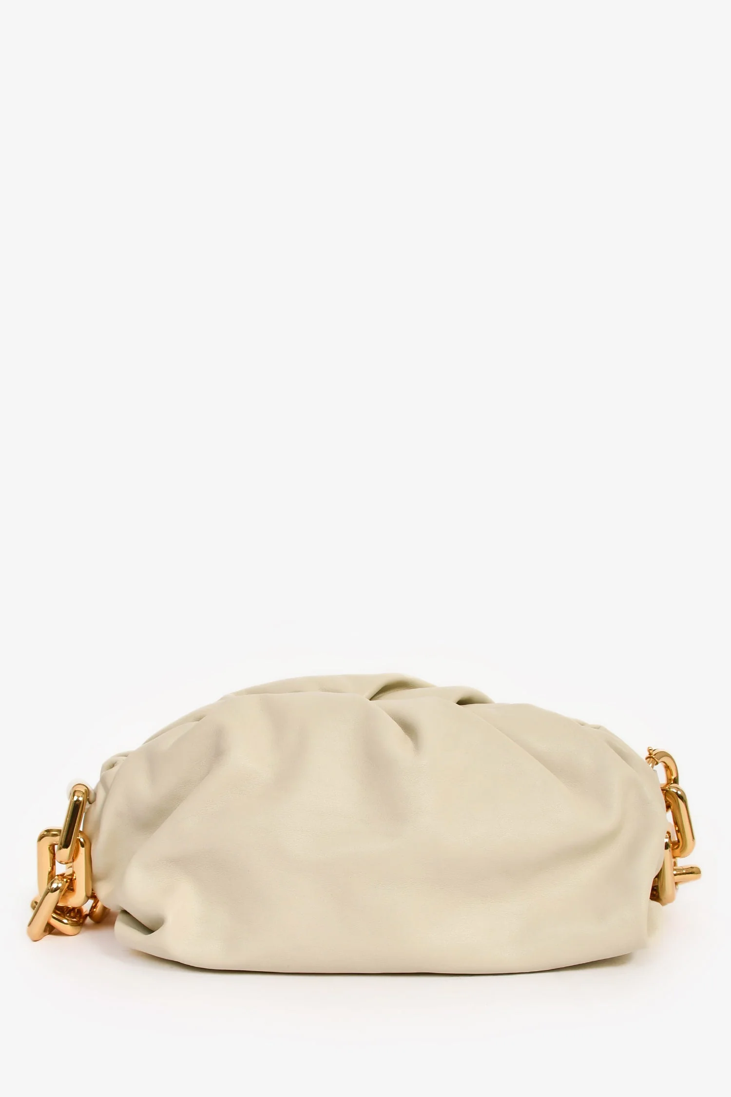 Bottega Veneta Beige Chain Pouch Bag - Image 2