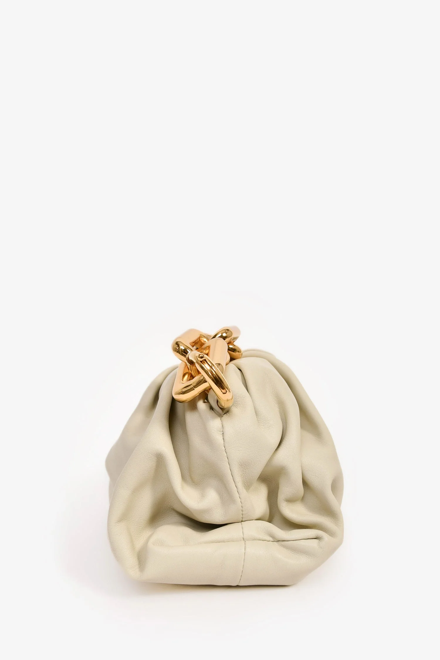 Bottega Veneta Beige Chain Pouch Bag - Image 3