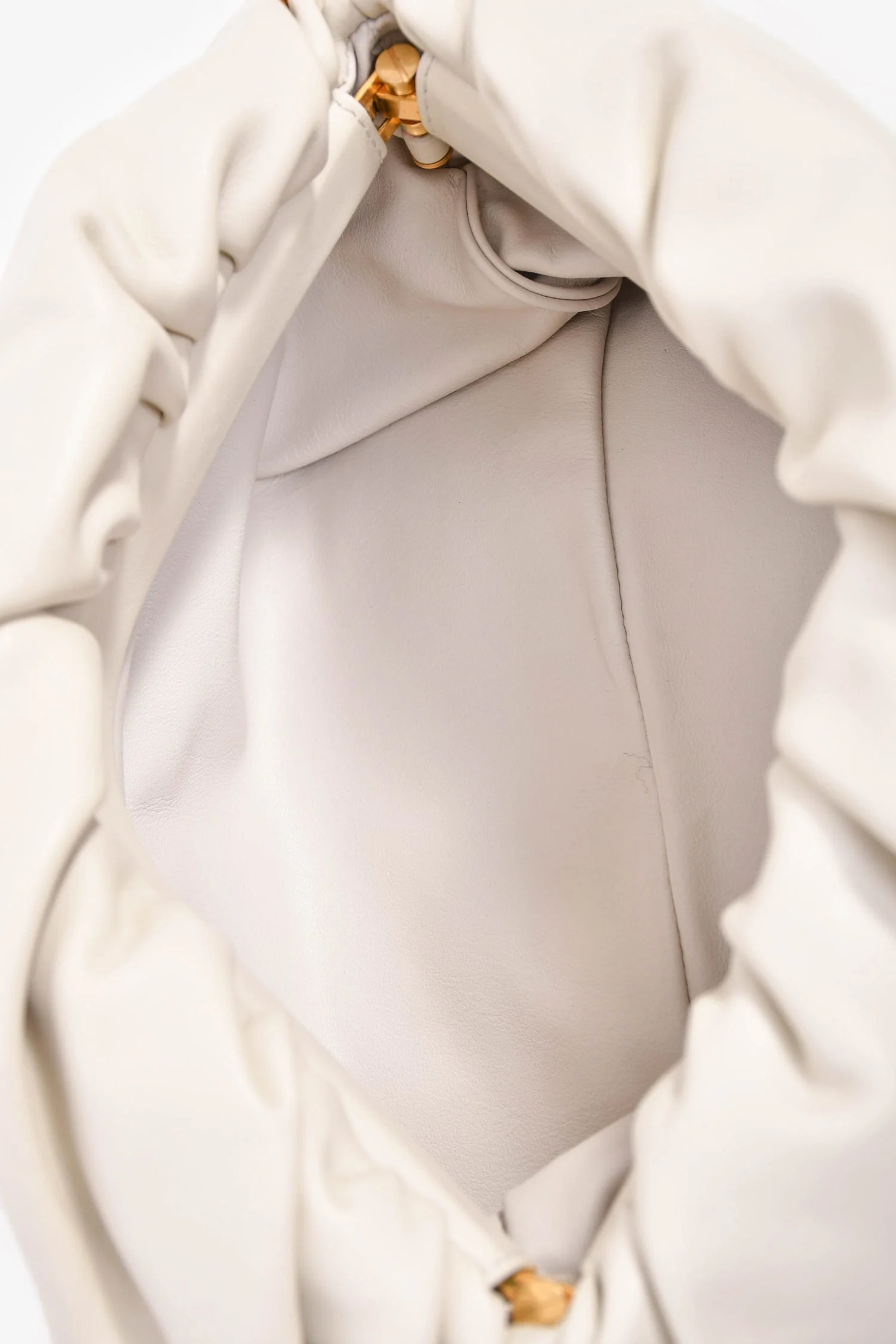 Bottega Veneta Beige Chain Pouch Bag - Image 6