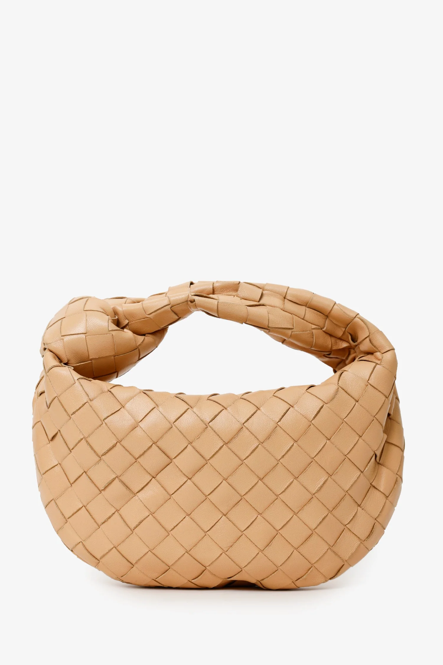 Bottega Veneta Beige Intrecciato Lambskin Mini Jodie Bag - Image 2